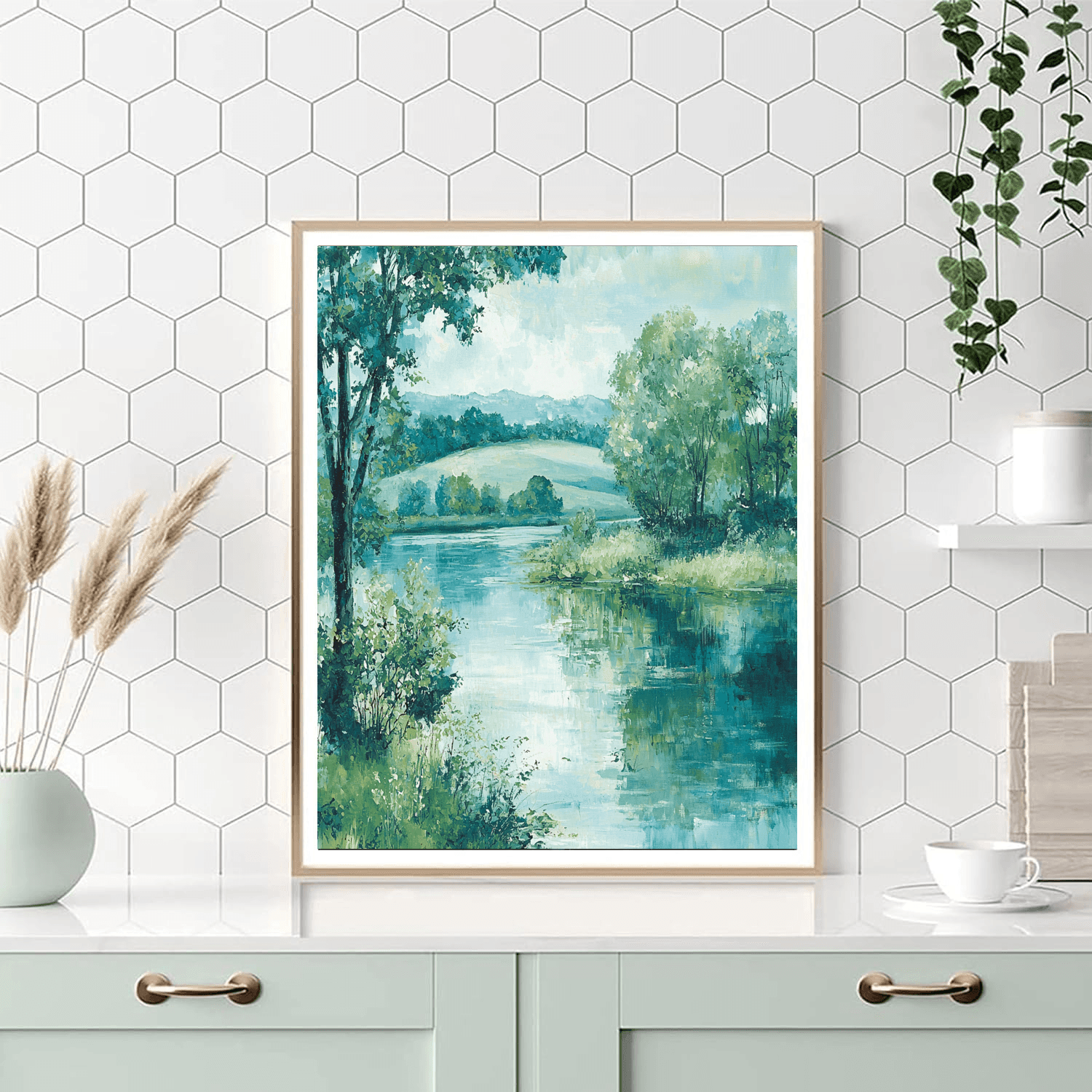 John Constable Inspired Serene Riverbank  DIY Paint By Numbers