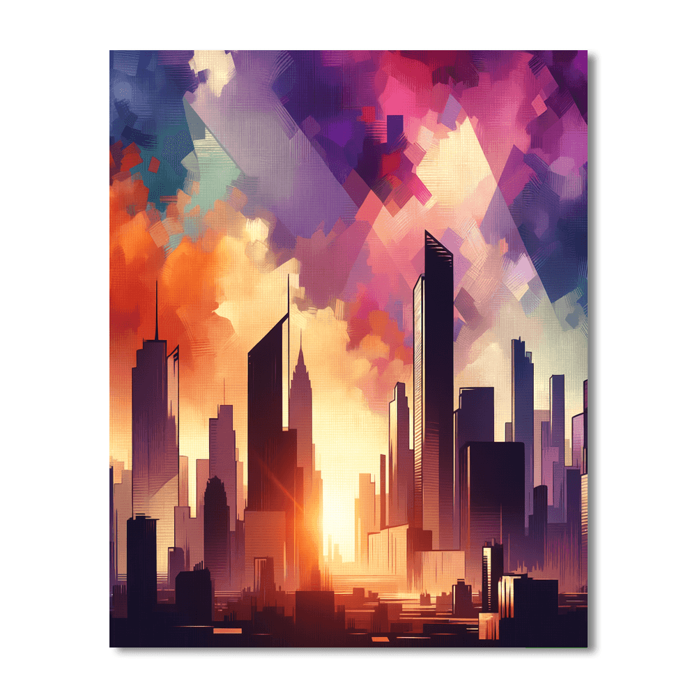 Inspiring Urban Skyline Paint By Number