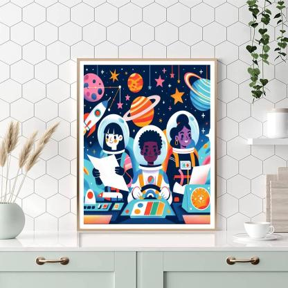 Galactic Quest Heroes Paint By Number