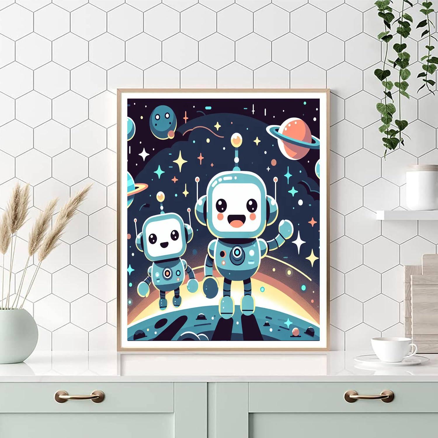 Galaxy Robot Explorers Numbered Painting Kits