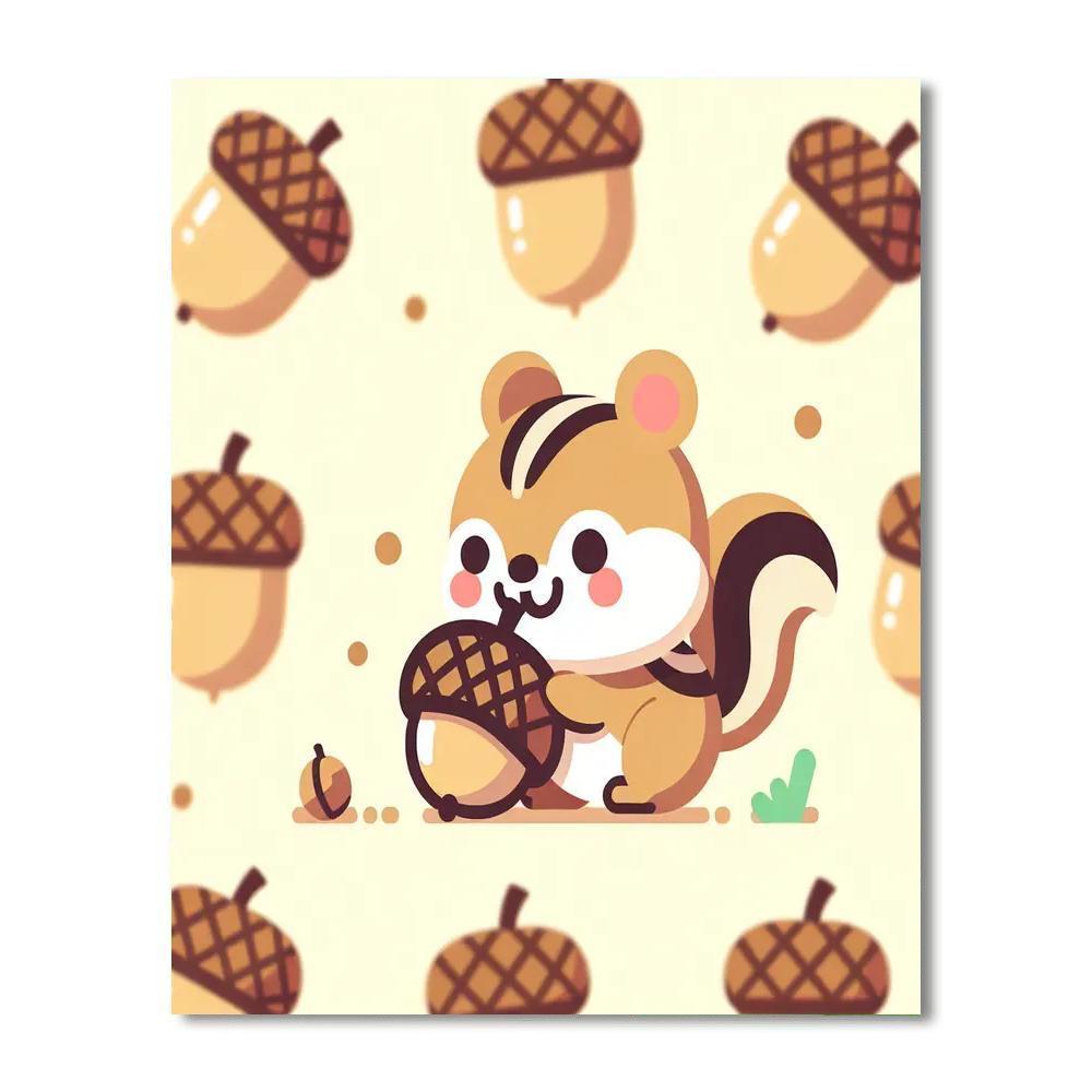 Cheerful Chipmunk Chase Number Painting