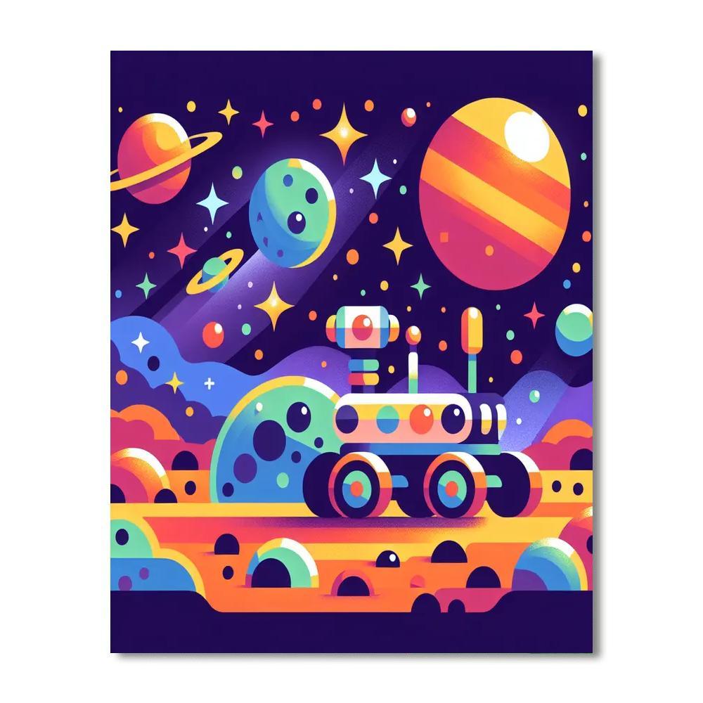 Space Rover Journey Paint By Number
