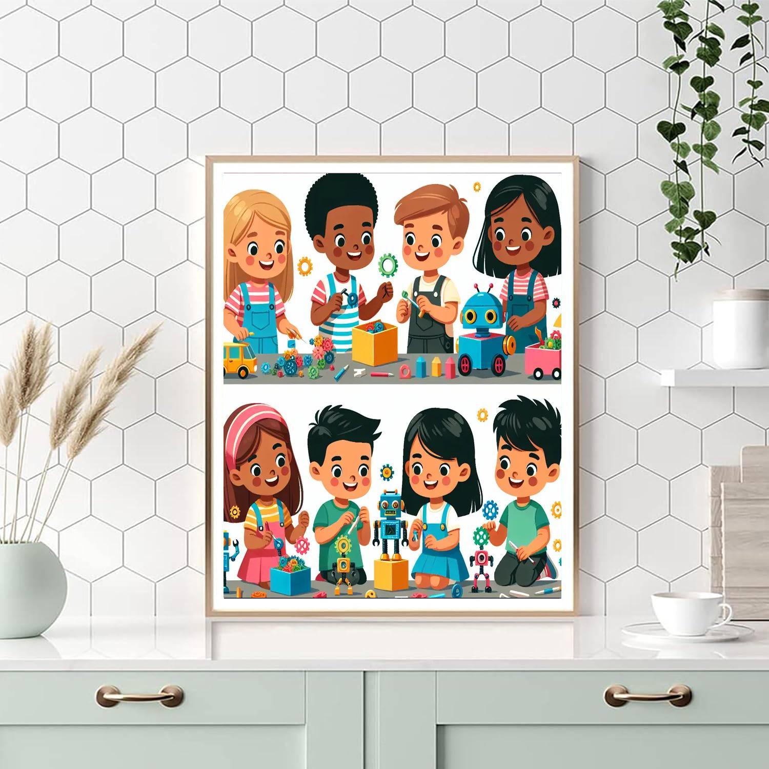 Robot Builder Challenge Numbered Painting Kits