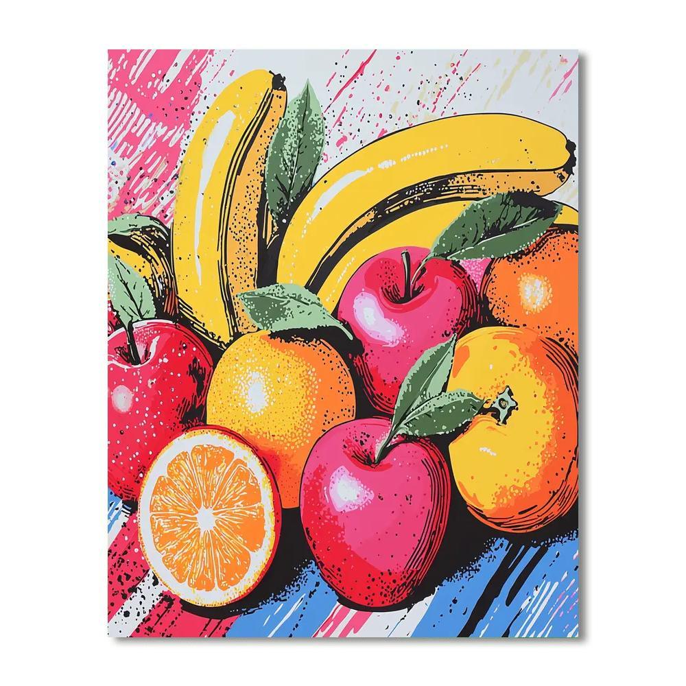 Andy Warhol Inspired Fruits Of The Future  DIY Paint By Numbers
