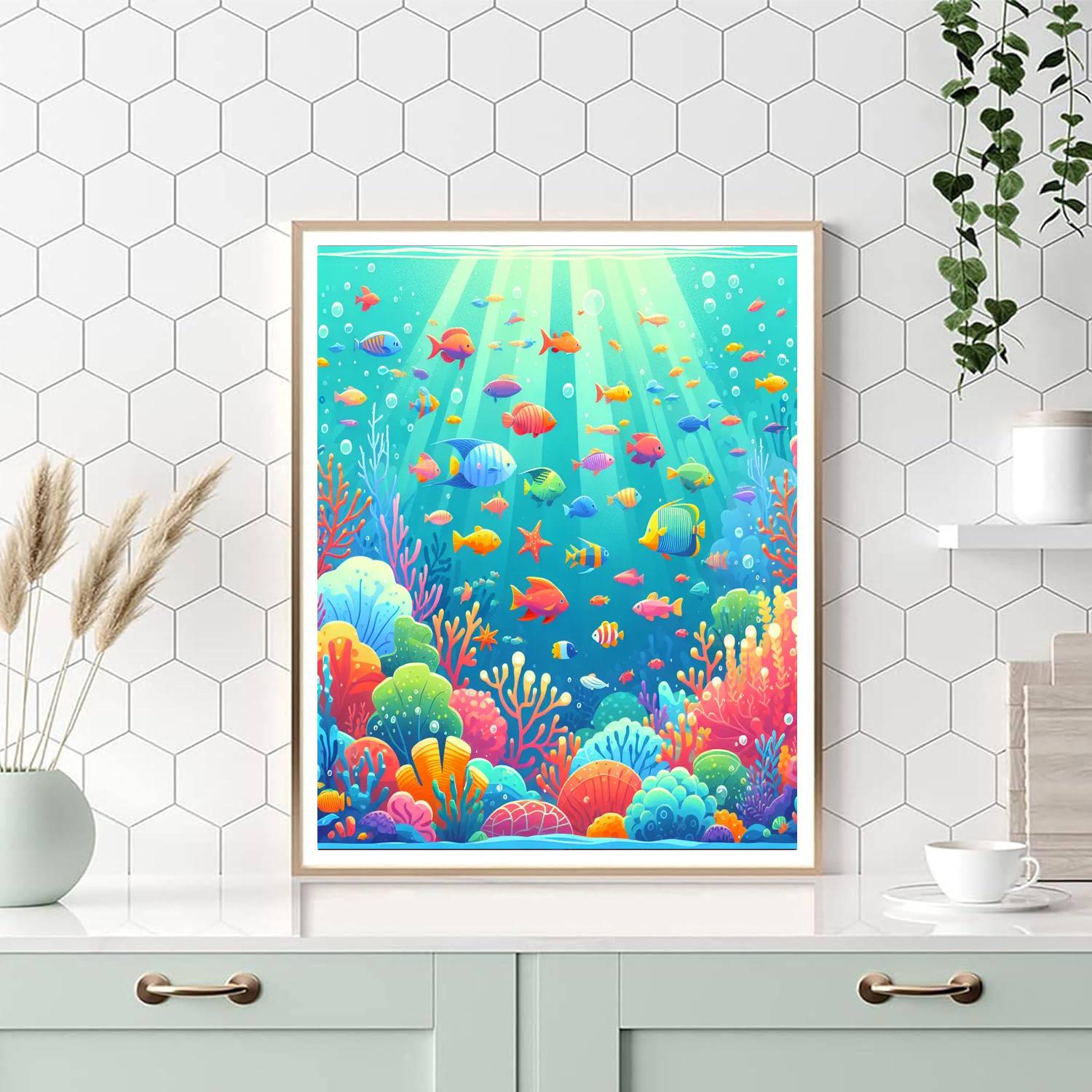 Underwater Coral Dance Painting By Numbers Kit