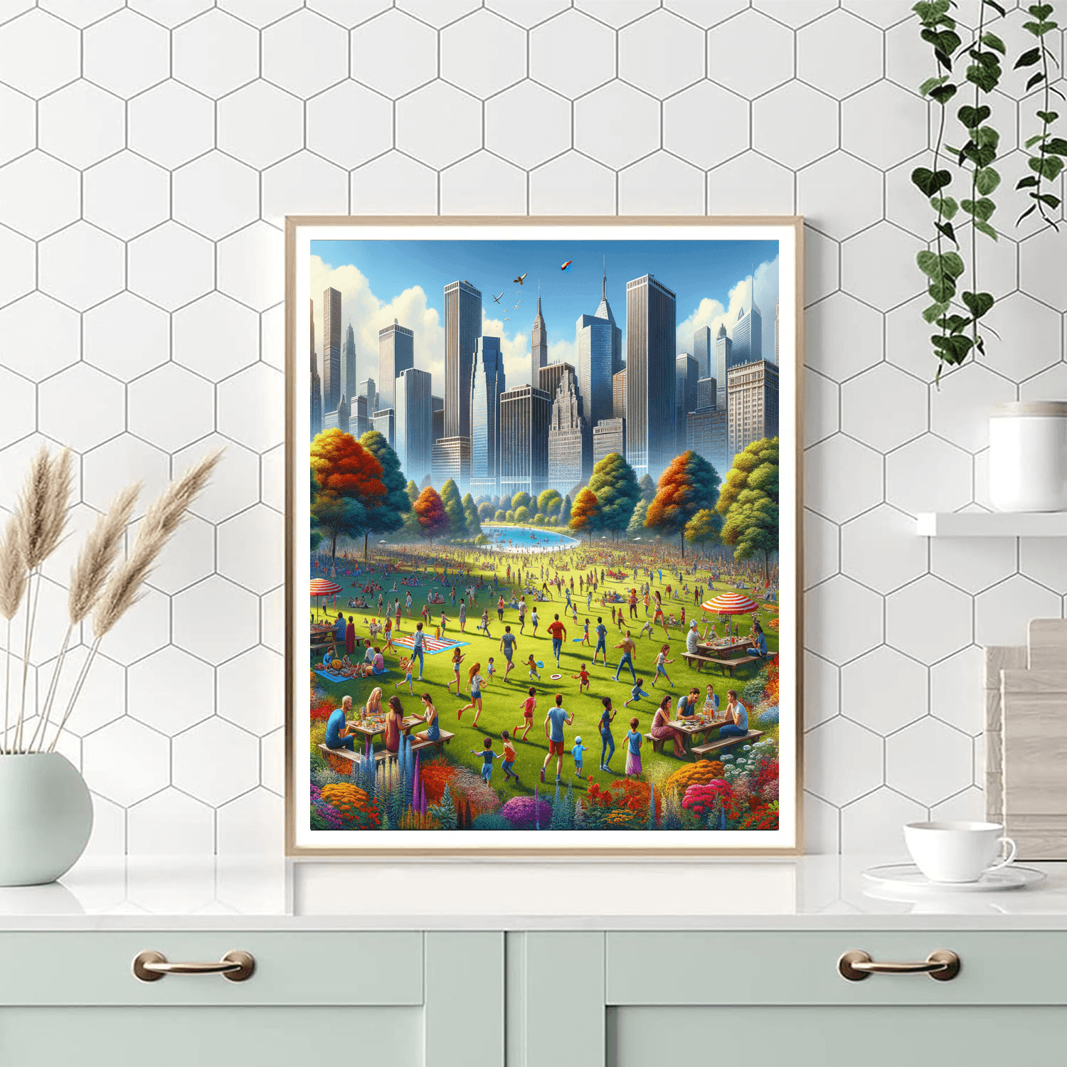 Charming City Park - DIY Painting By Numbers Kit