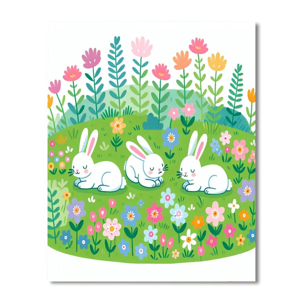Restful Rabbits Numbered Painting Kits
