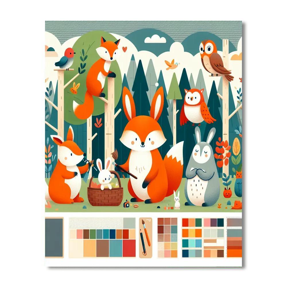 Caring Critter Kingdom Numbered Painting Kits