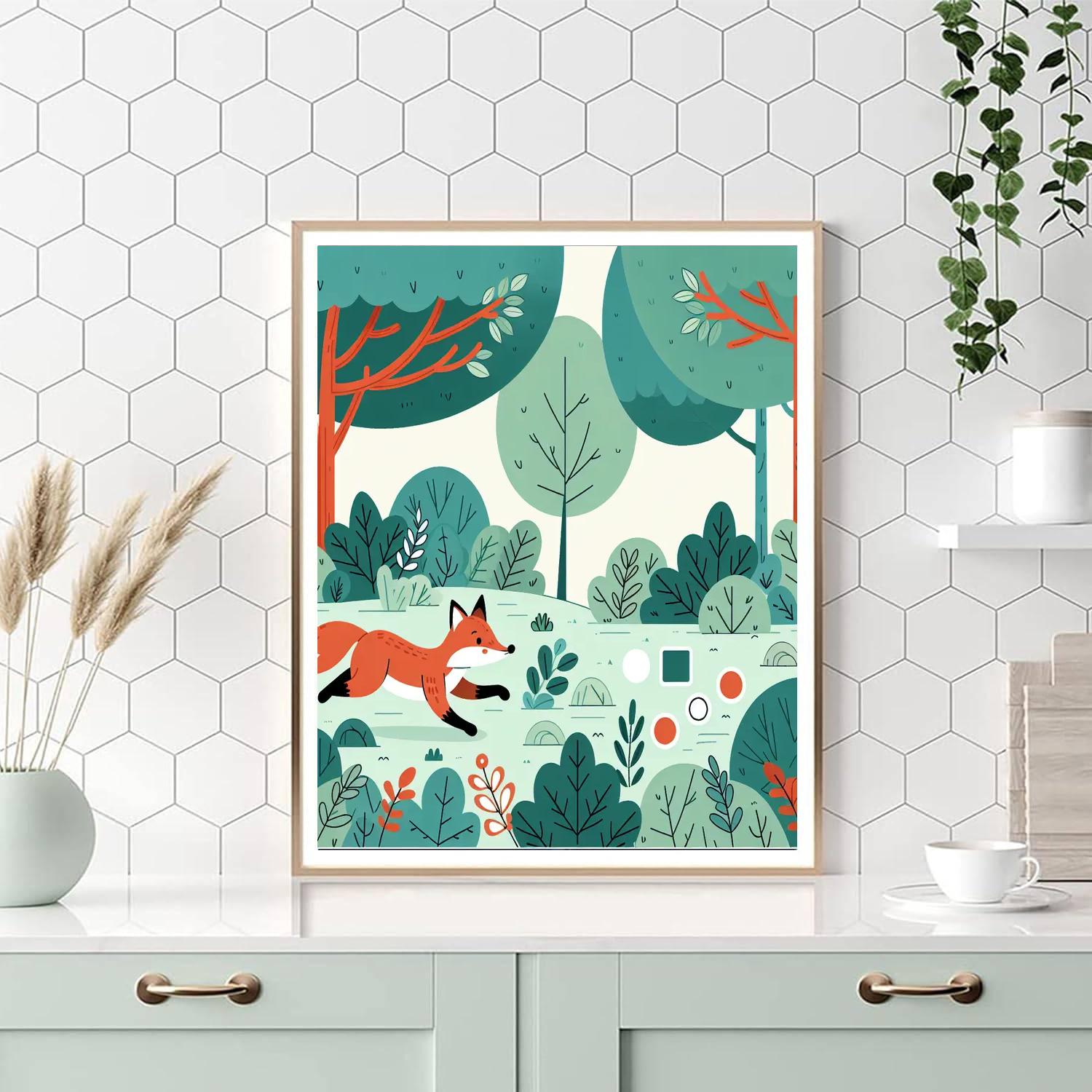 Fantastic Fox Frolic Painting Number Kit