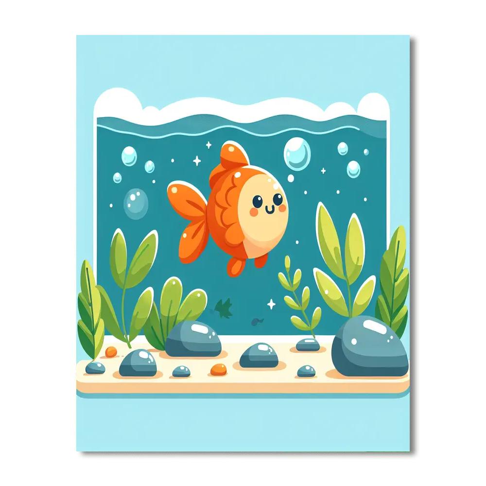 Adventurous Goldfish Paint By Number