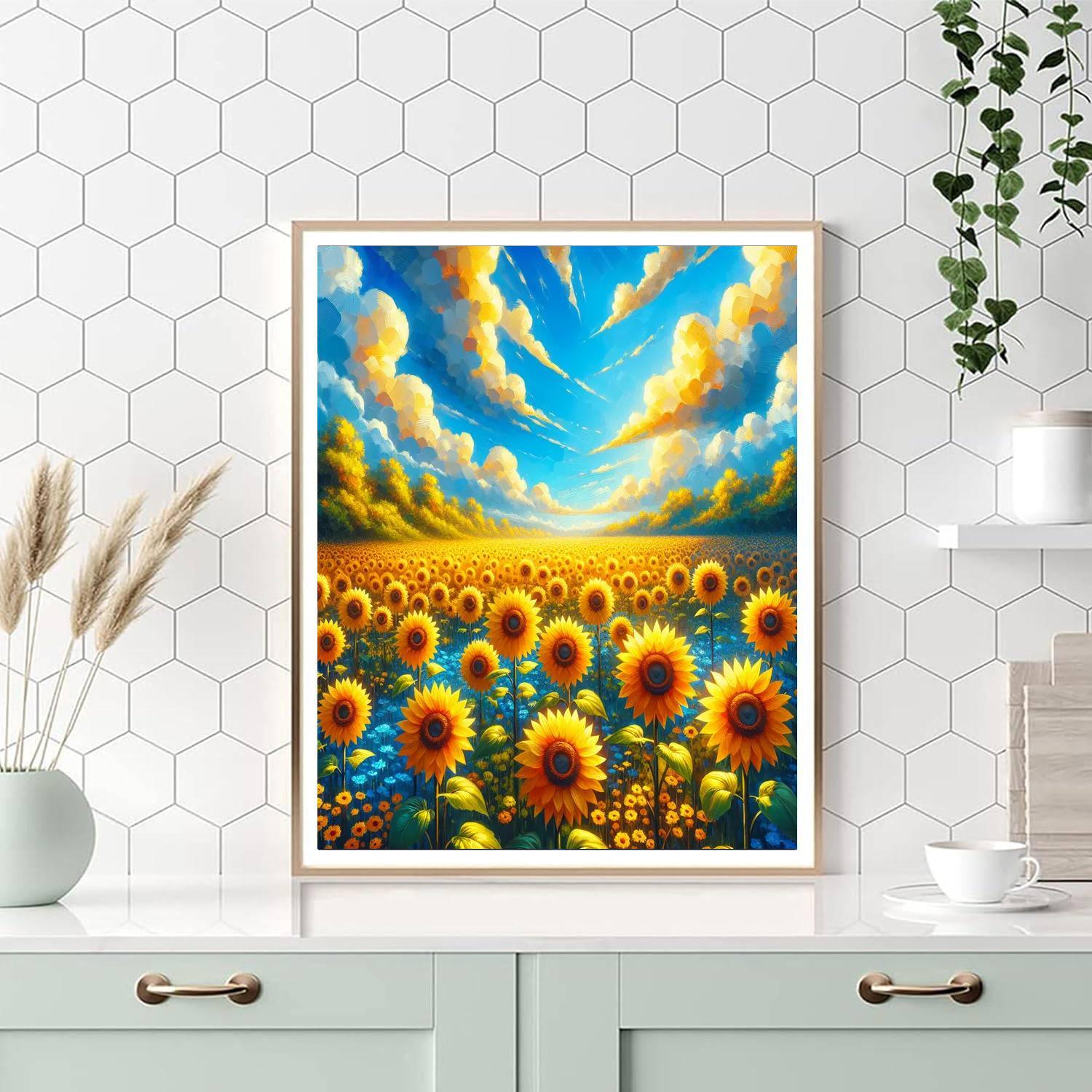 Sunflower Meadow Paint By Numbers Art