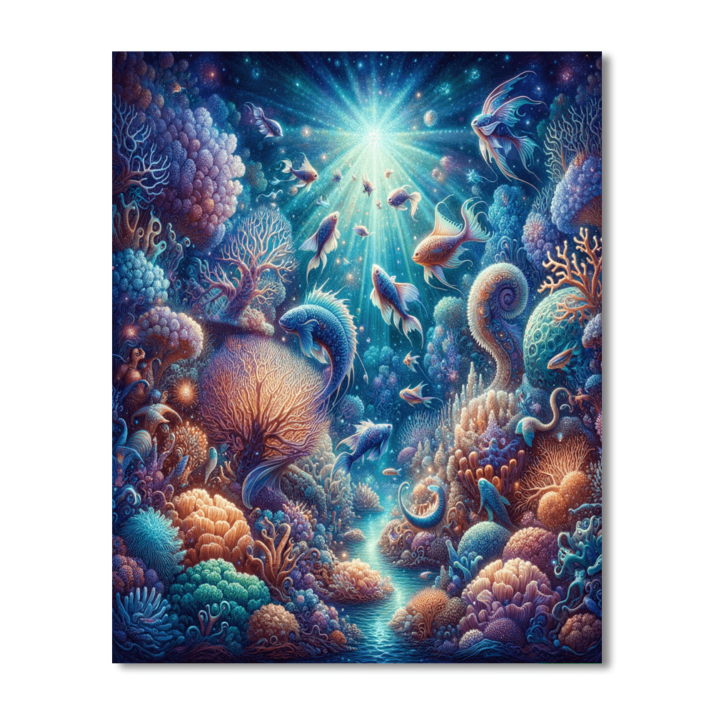 Enchanted Ocean Wonderland Paint By Numbers Art