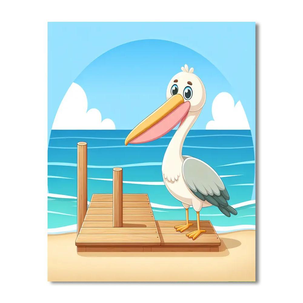 Prudent Pelican Painting By Numbers Kit
