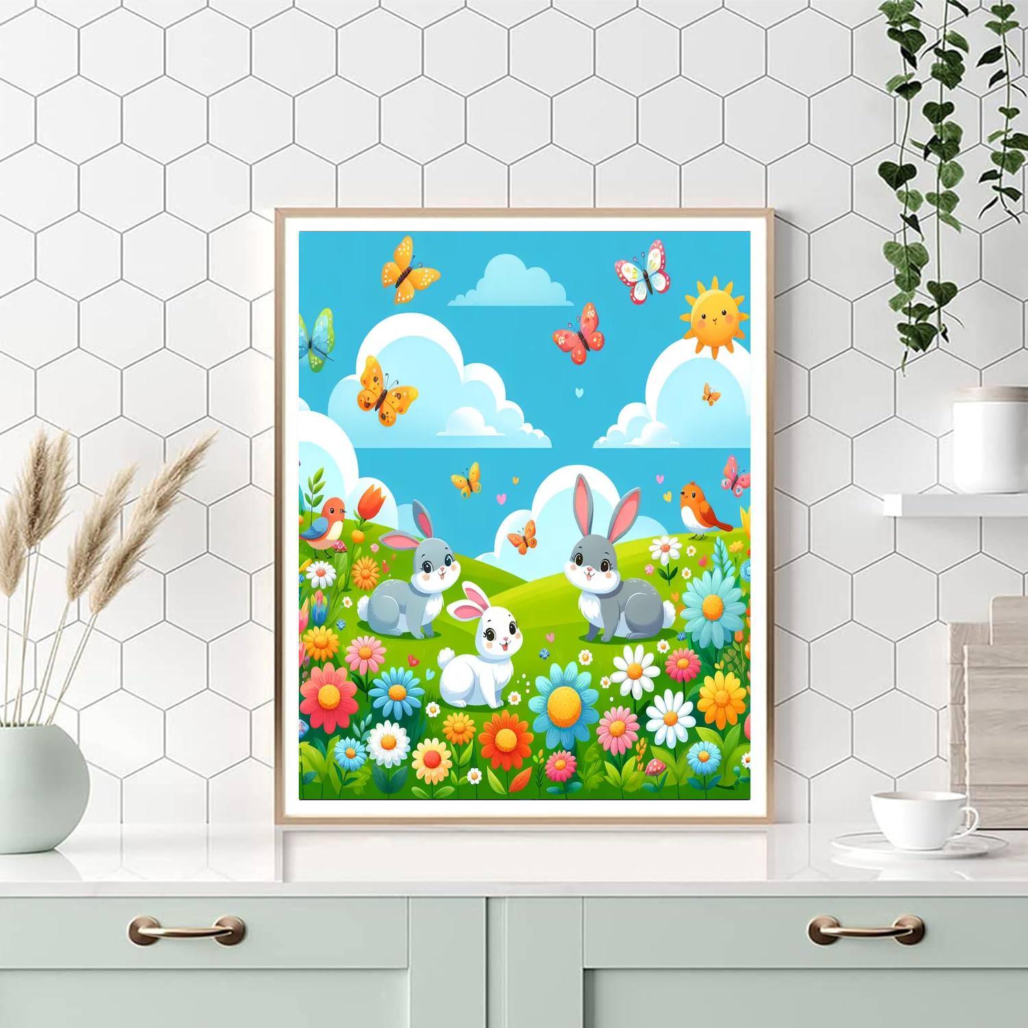Adventure In A Flower Meadow Paint By Numbers