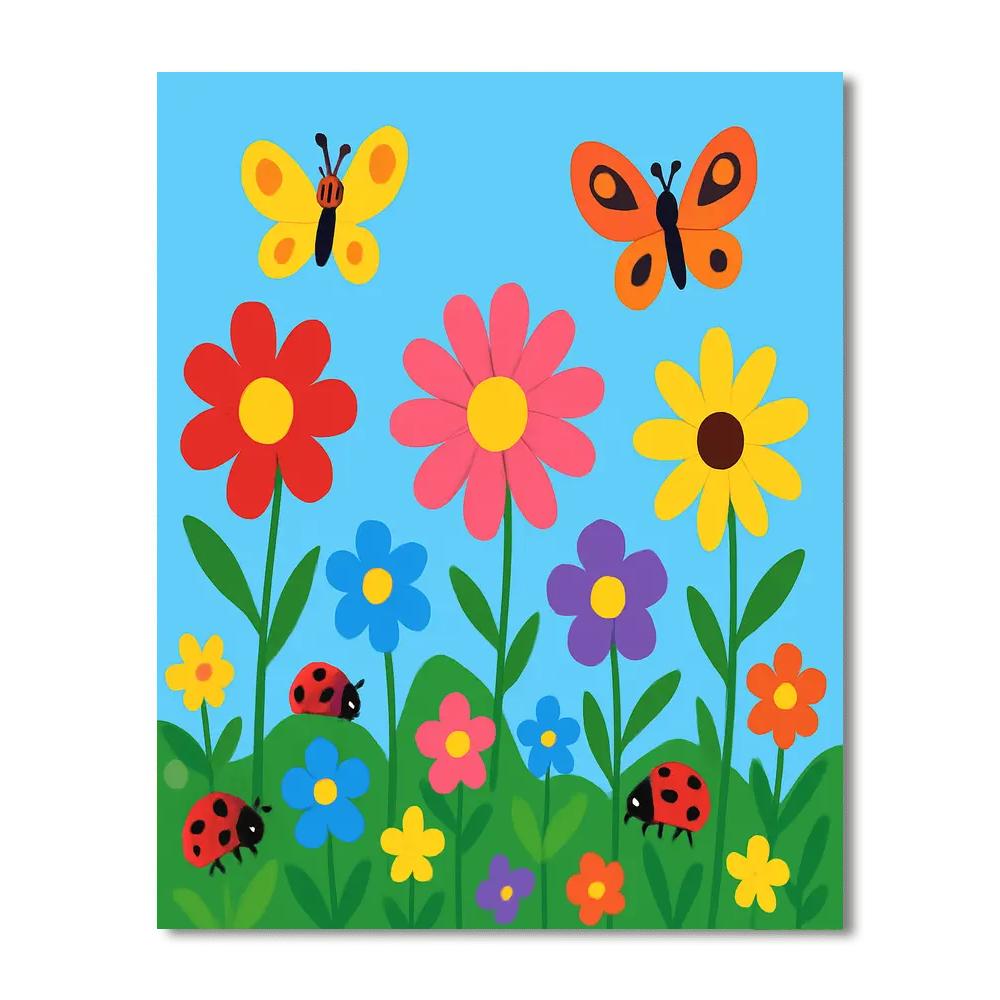 Charming Wildflower Garden DIY Paint By Numbers