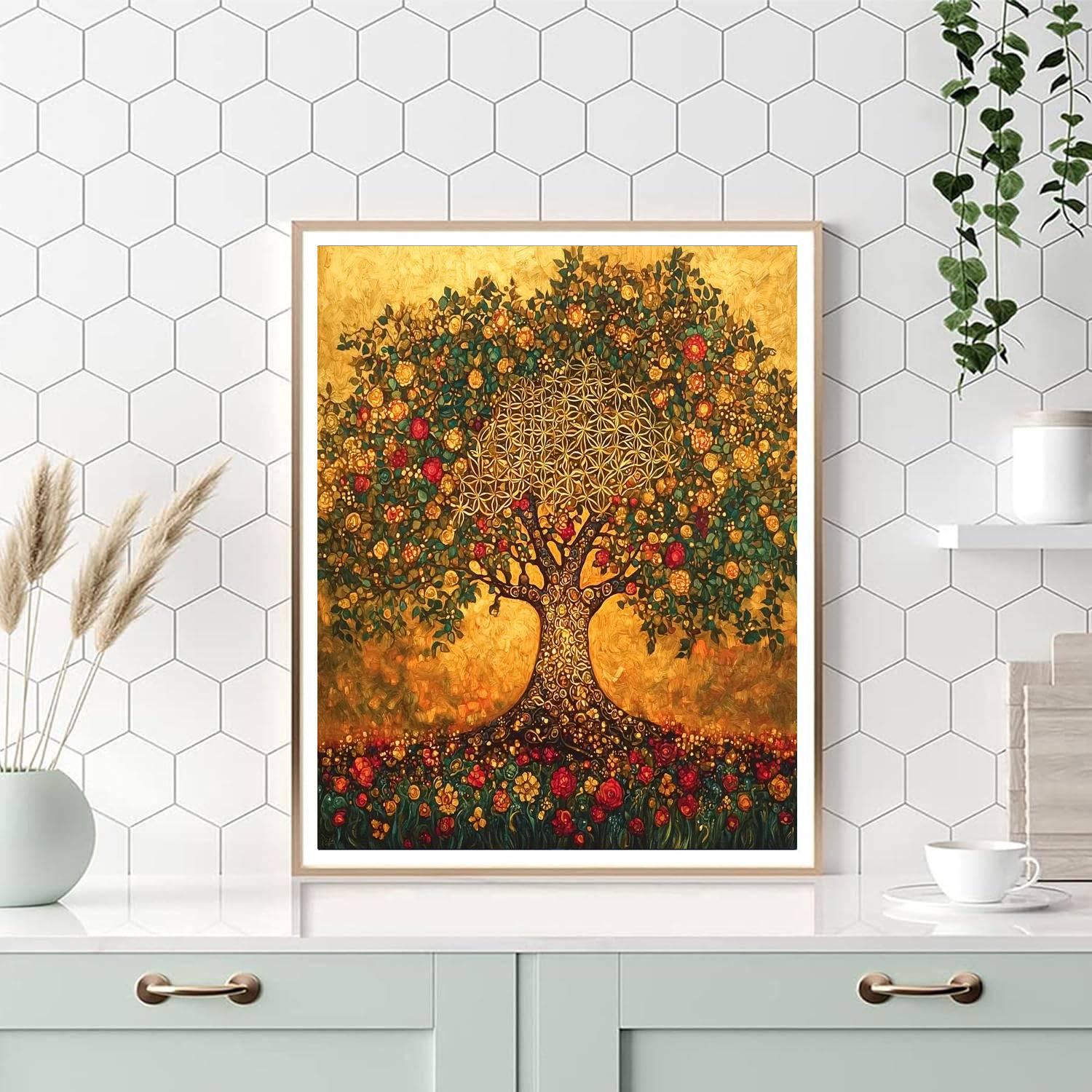 Klimt Inspired Timeless Tree Of Life  Paint By Numbers