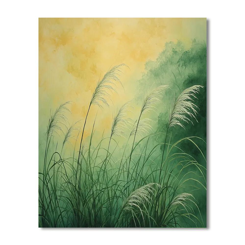 Zhao Mengfu Inspired Swaying Grasses In The Breeze  Paint By Color