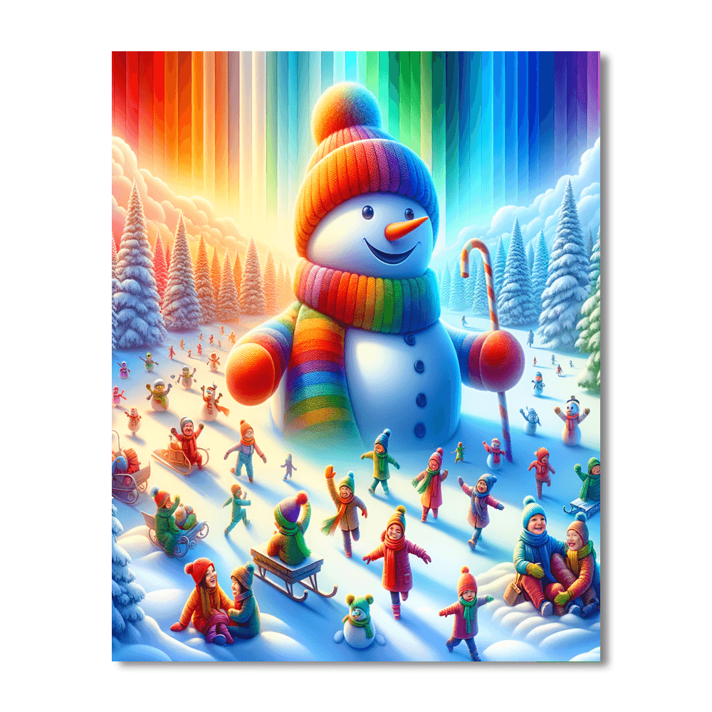 Charming Snowman Fun Paint By Number