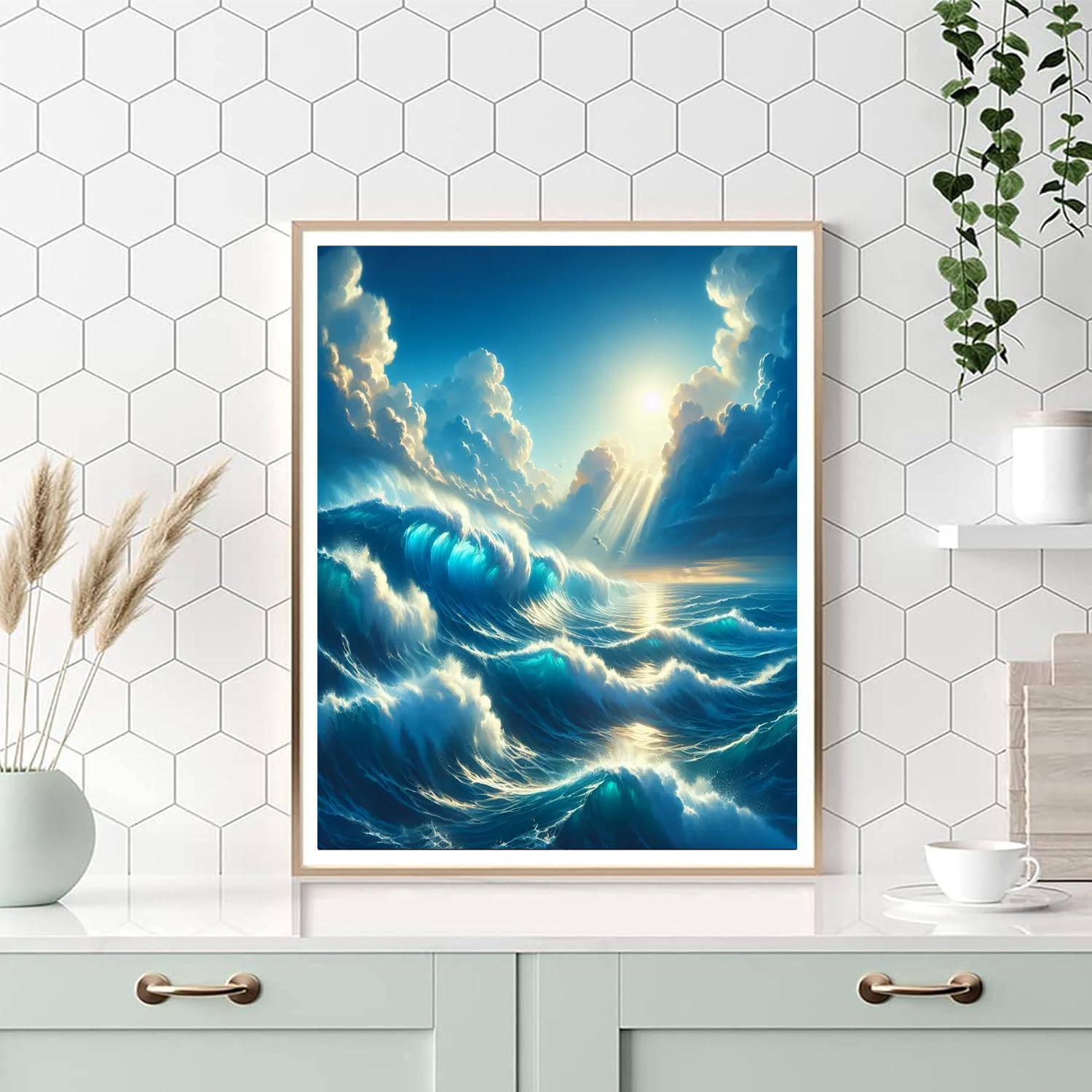 Dynamic Ocean Surf Painting Number Kit