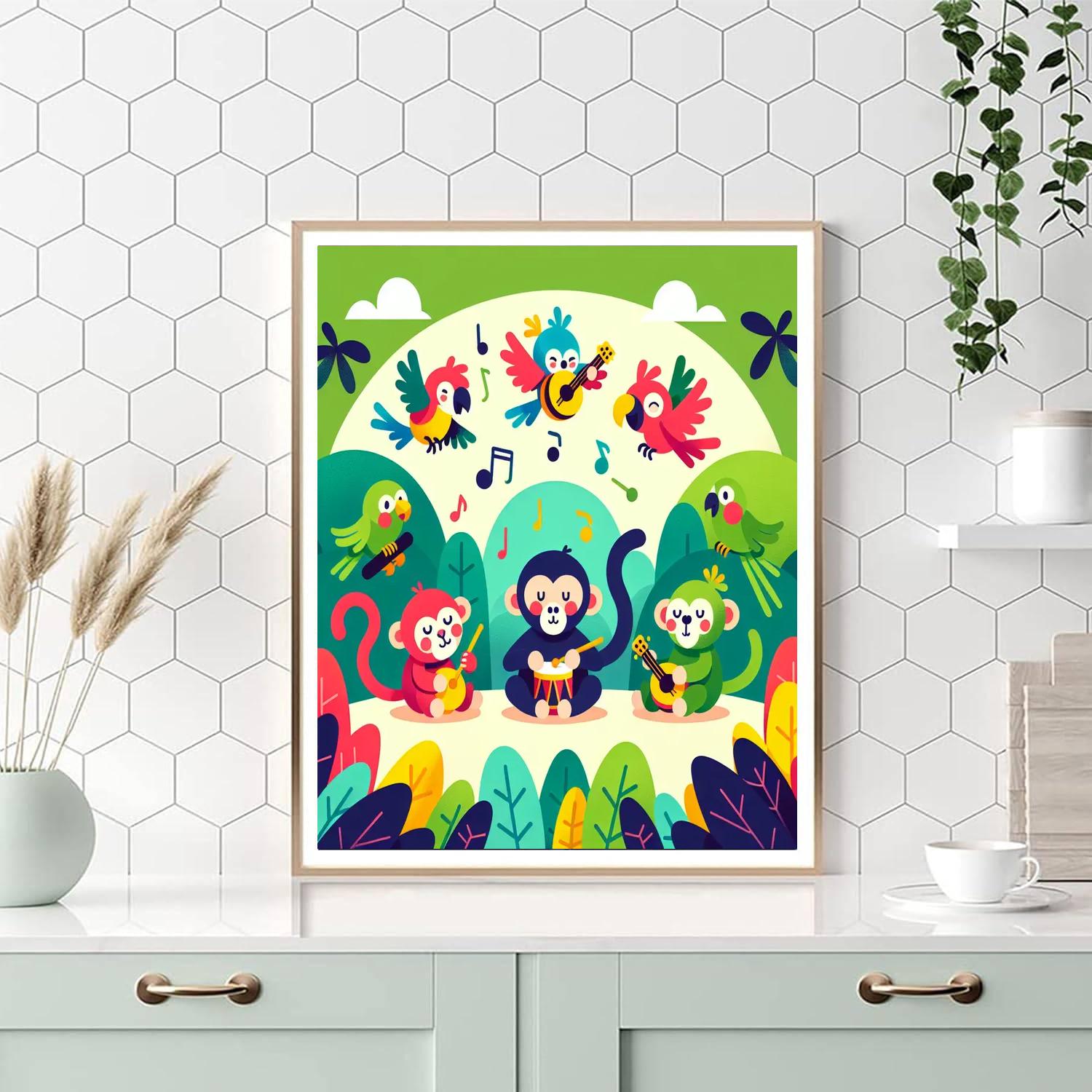 Jungle Jam Jamboree Paint By Color