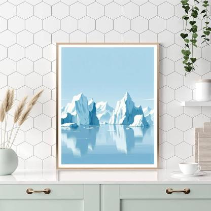 Nordic Iceberg Tranquility Painting Number Kit
