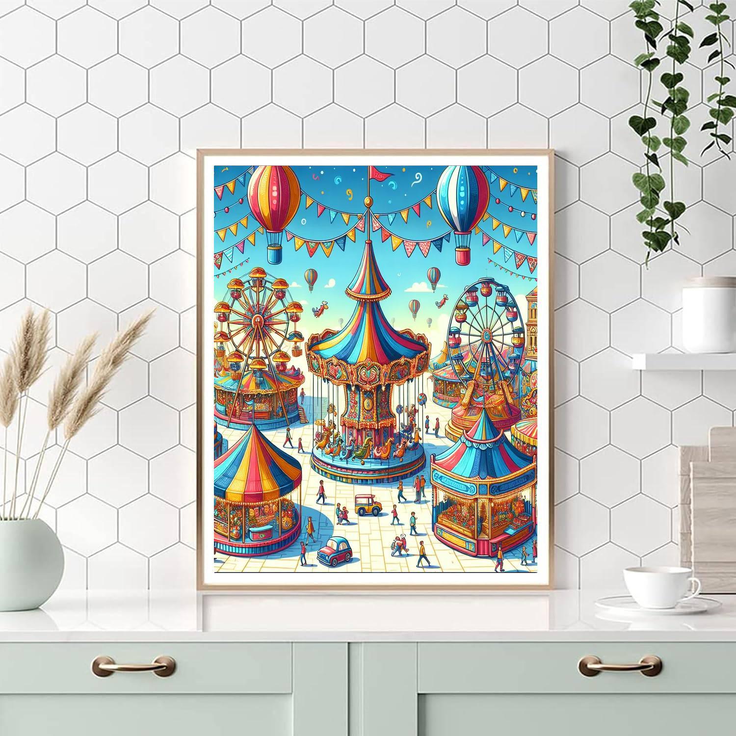 Joyful Carnival Festivity Paint By Number