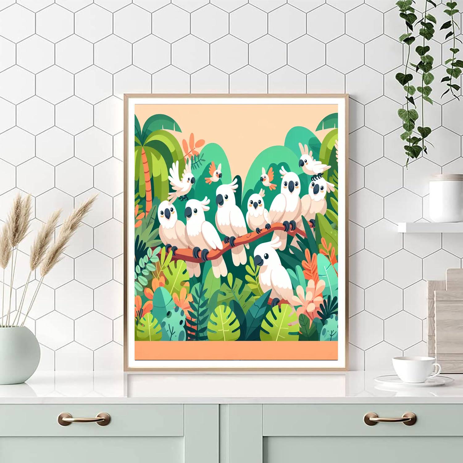 Curious Cockatoos Numbered Painting Kits