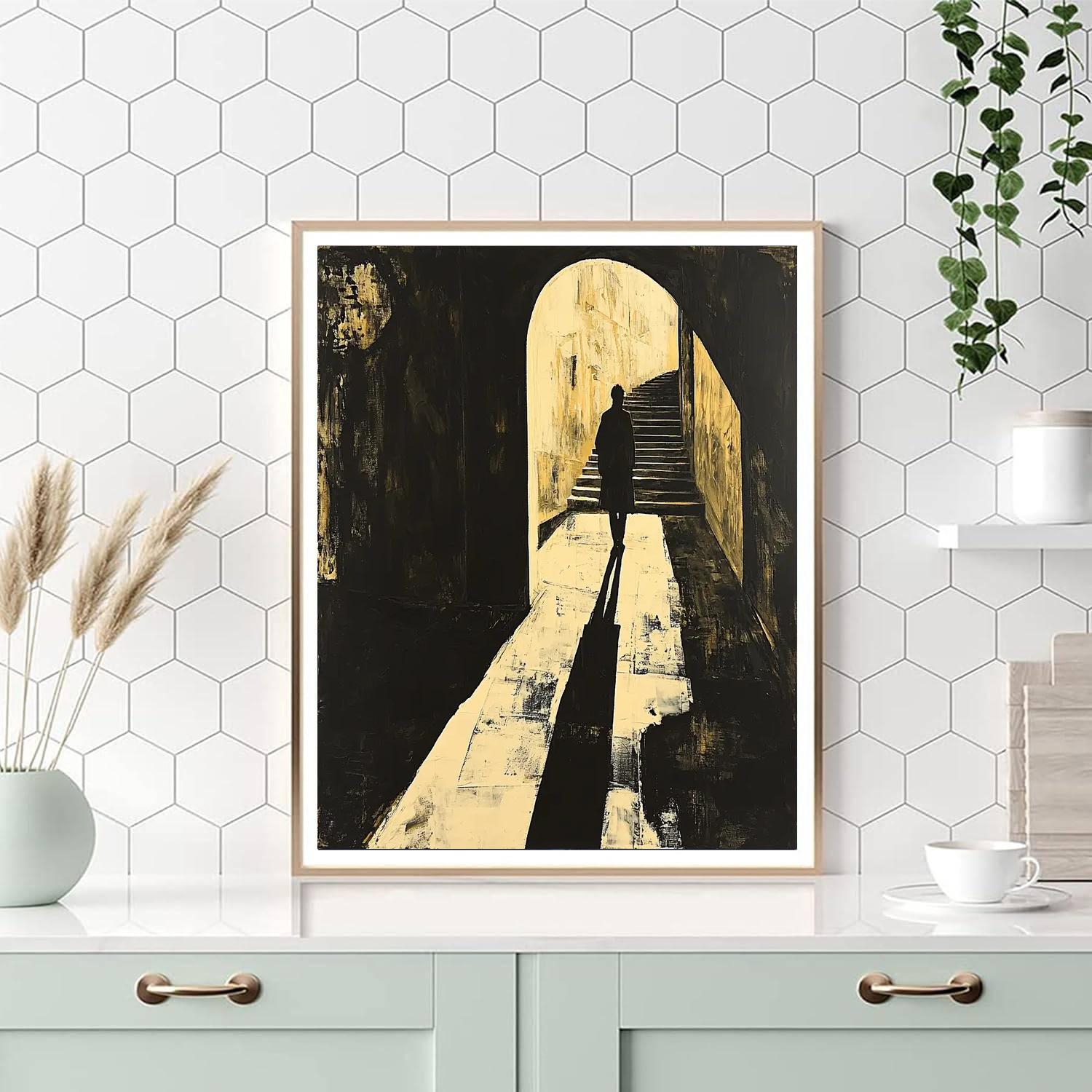 Caravaggio Inspired Ephemeral Shadows  Number Painting