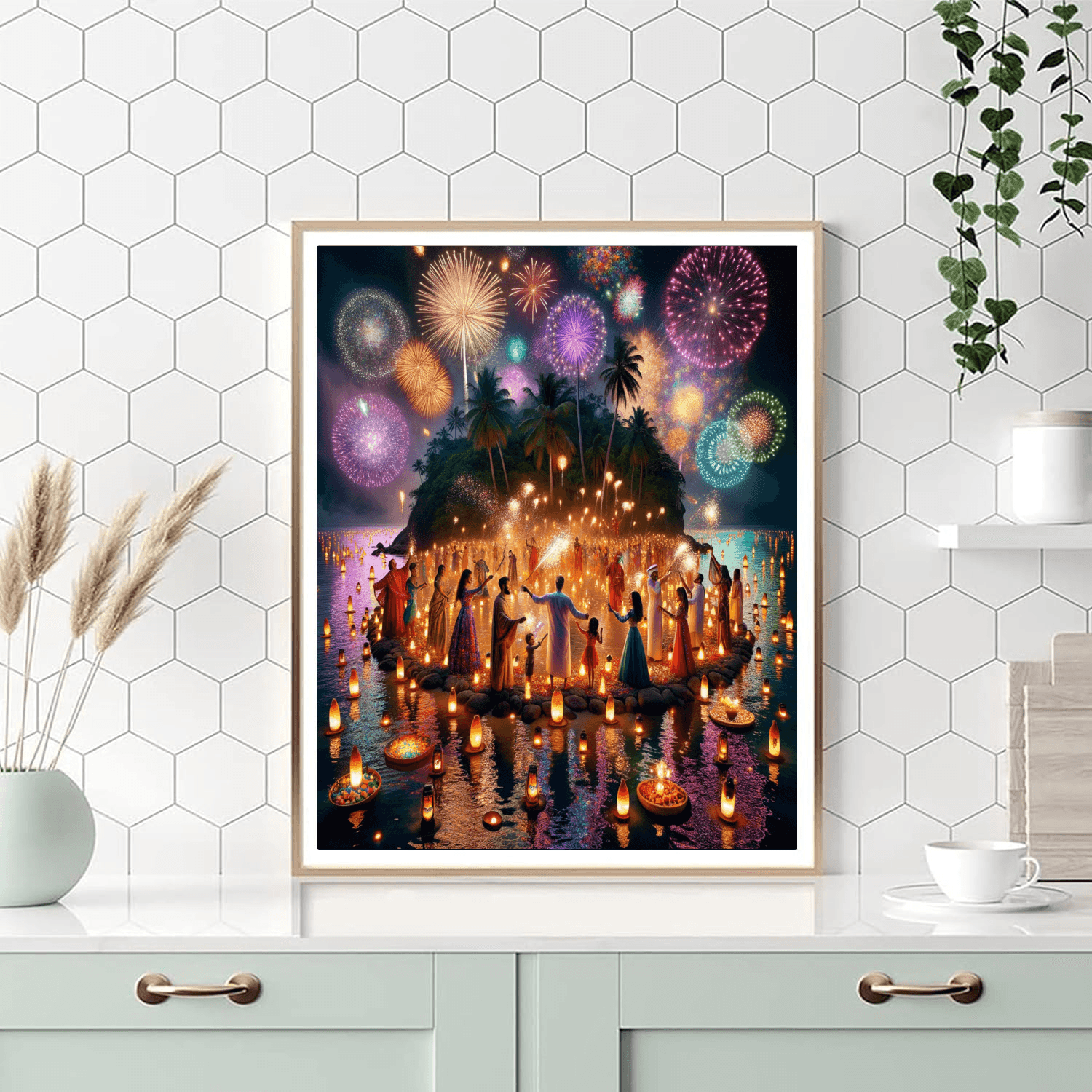 Diwali Festival Of Lights - Mauritius Paint By Color