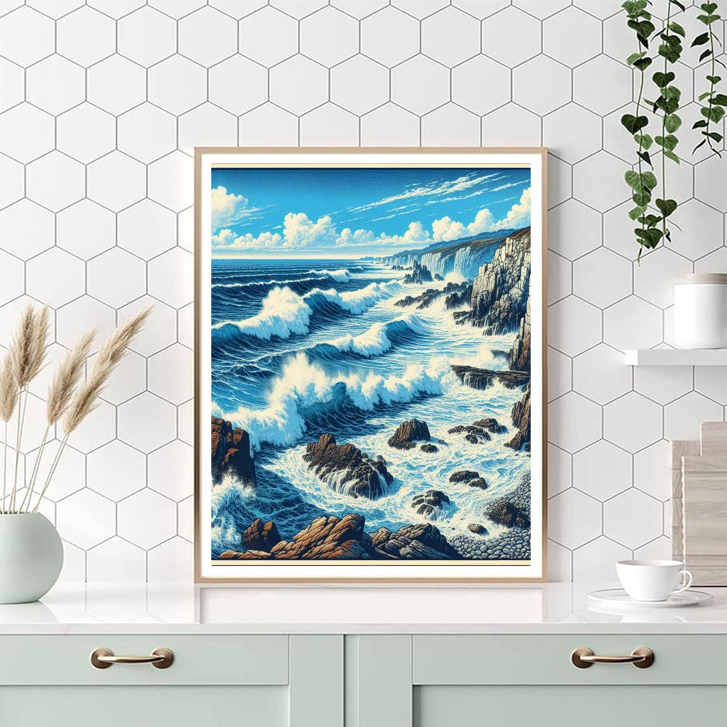 Breathtaking Ocean Vista Painting By Numbers Kit