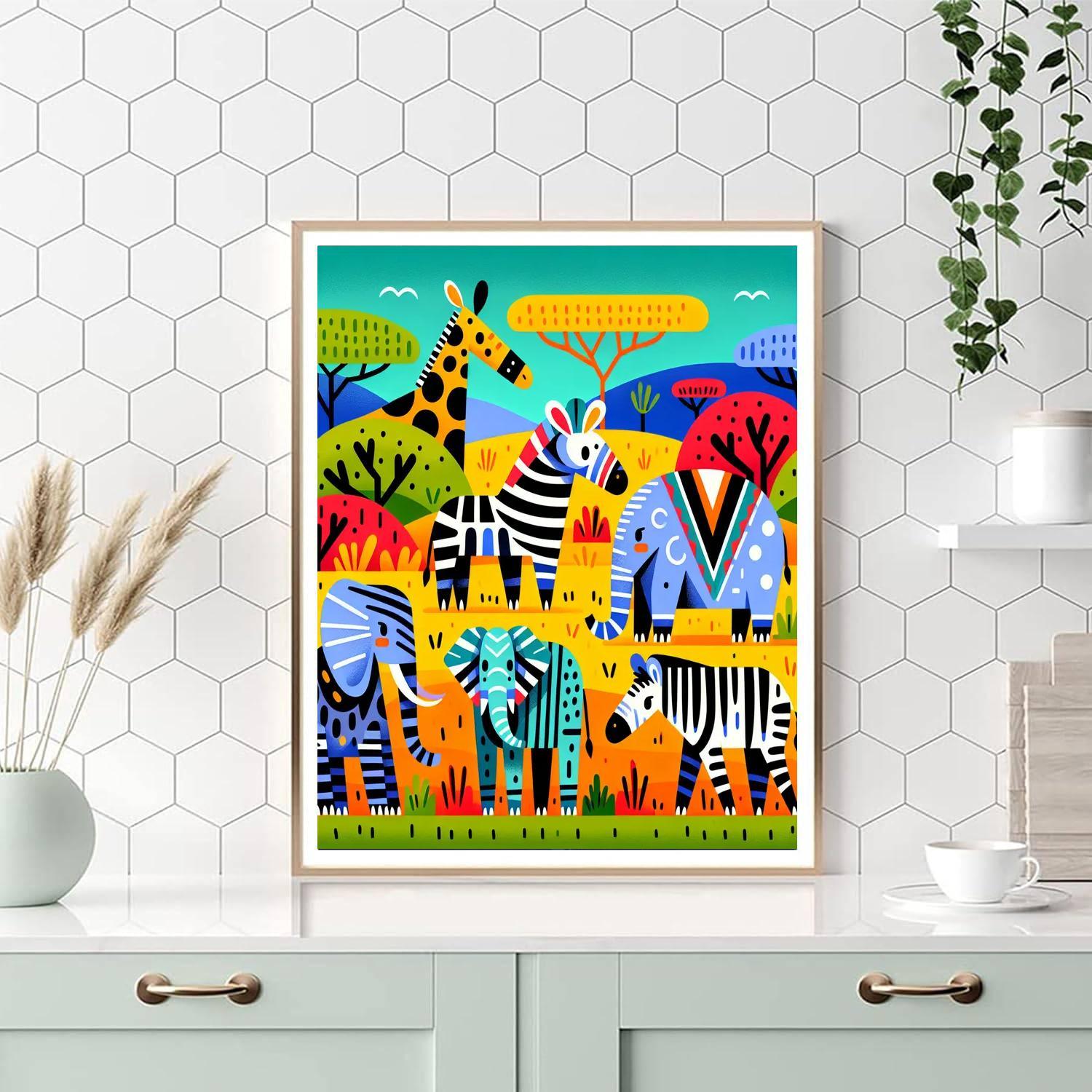Artistic Safari Painting Number Kit