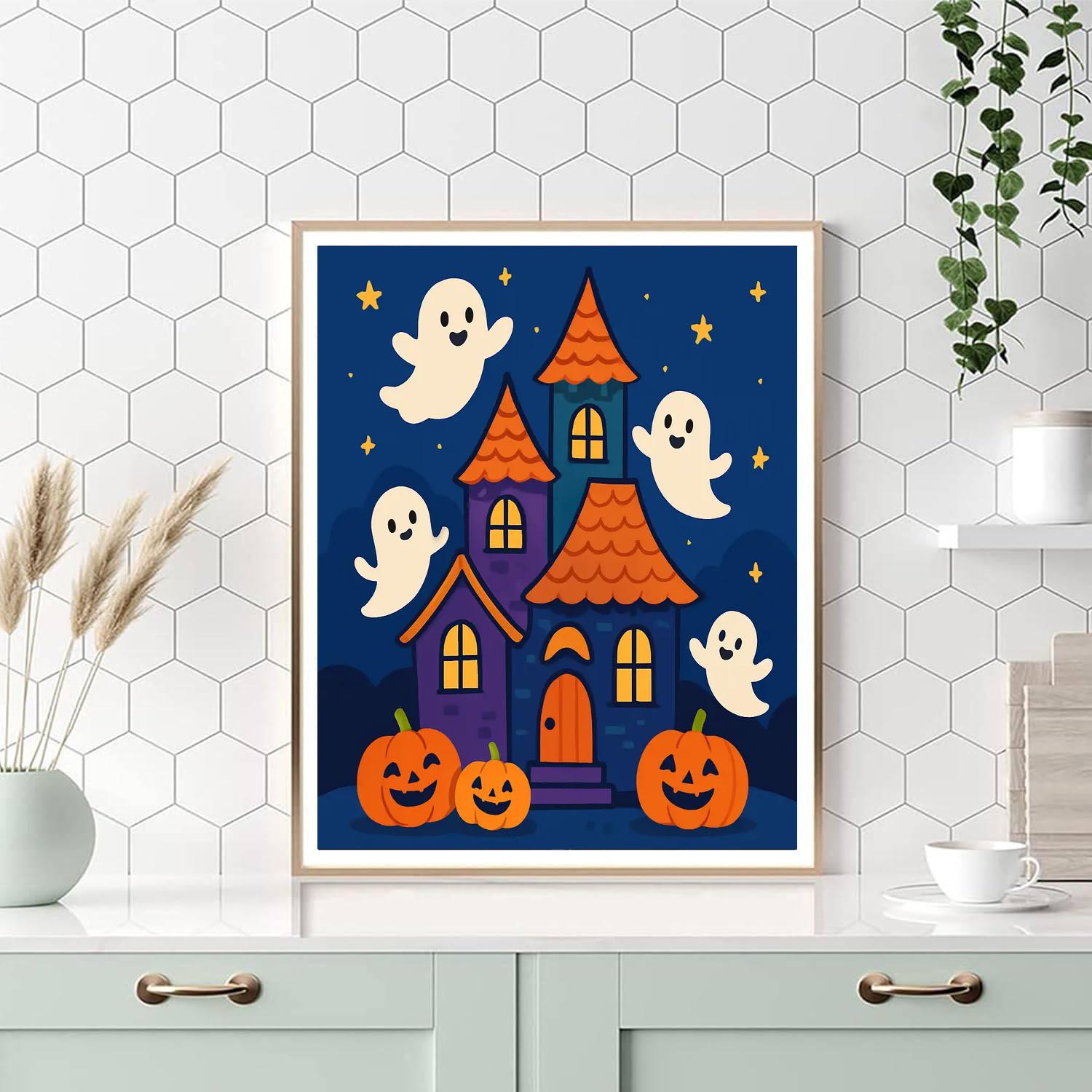 Spooky Fun Haunted House Paint By Numbers Kits