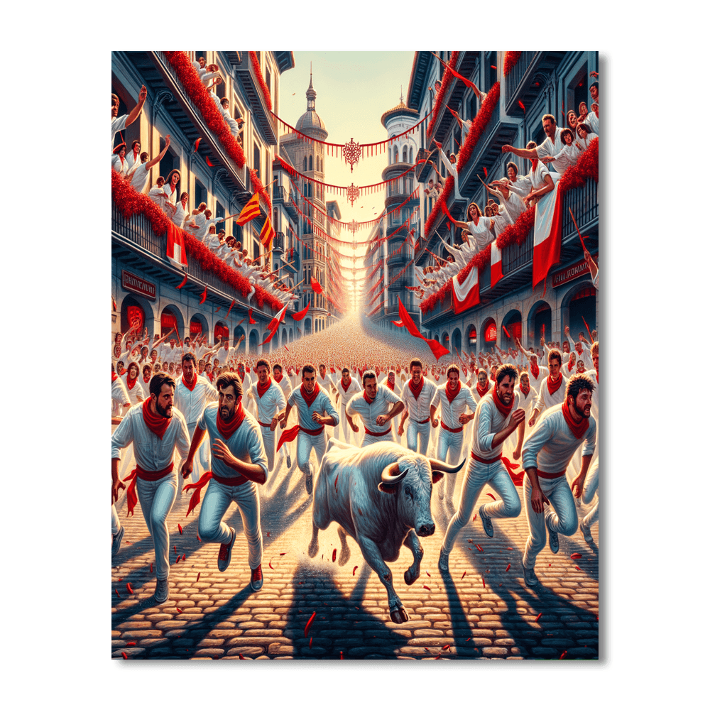 Fiesta De San Fermin - Spain Numbered Painting Kits