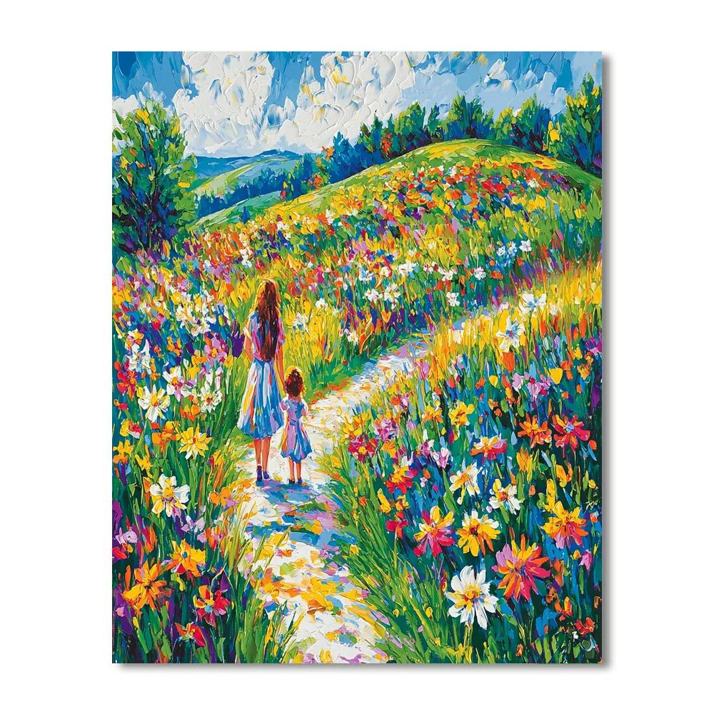 Walk Amongst The Wildflowers Painting Number Kit