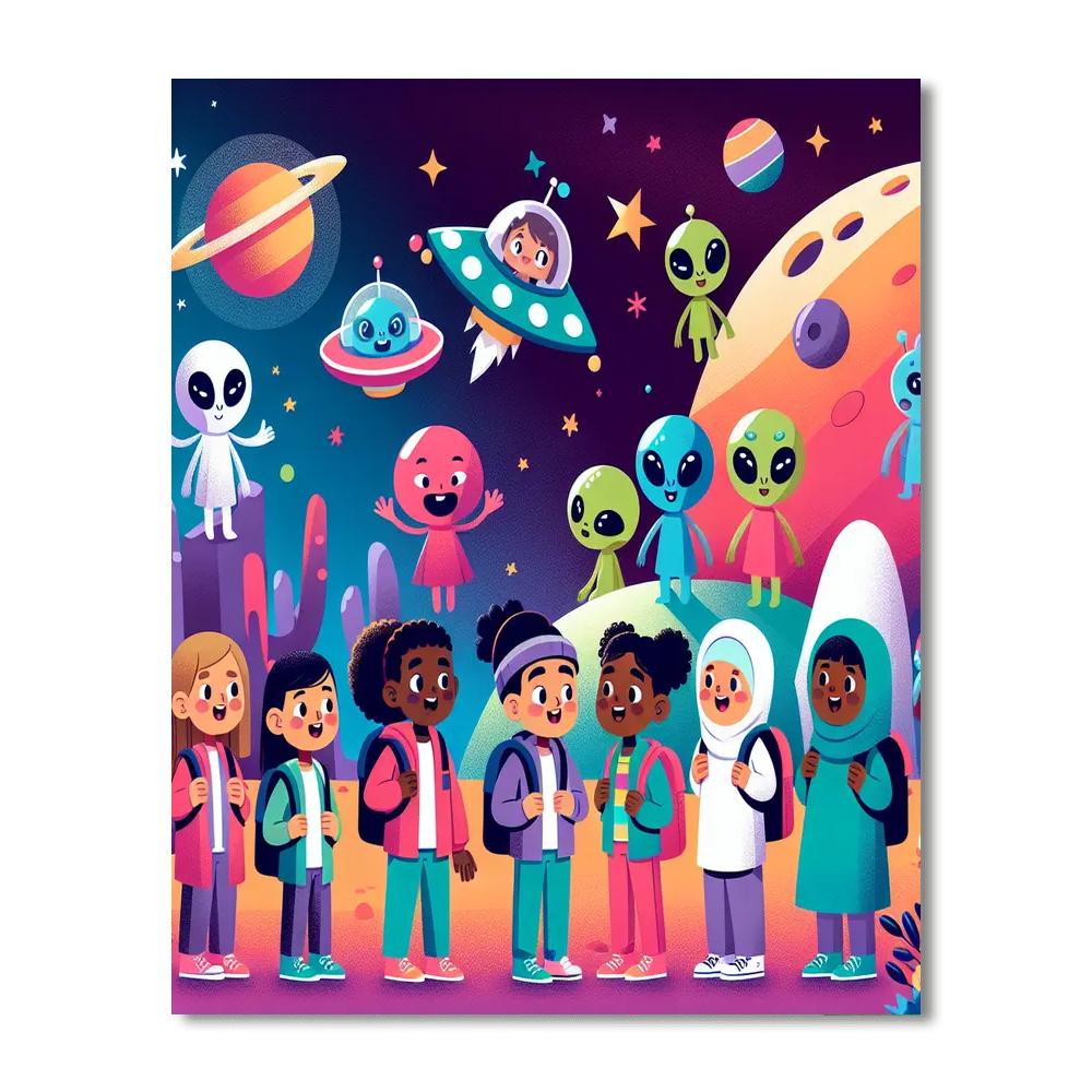 Galactic Planetary Expedition Number Painting