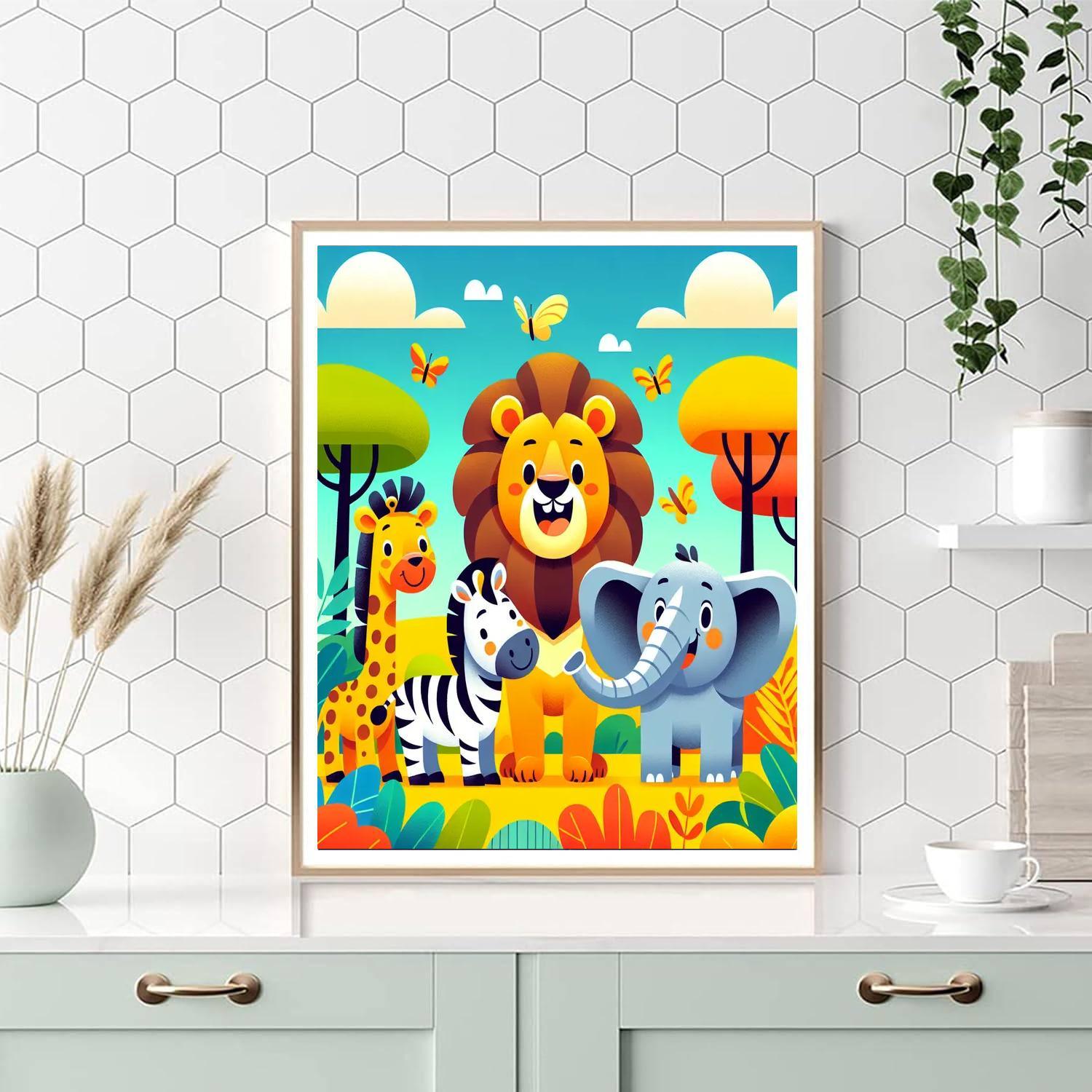 Silly Safari Adventure Paint By Color