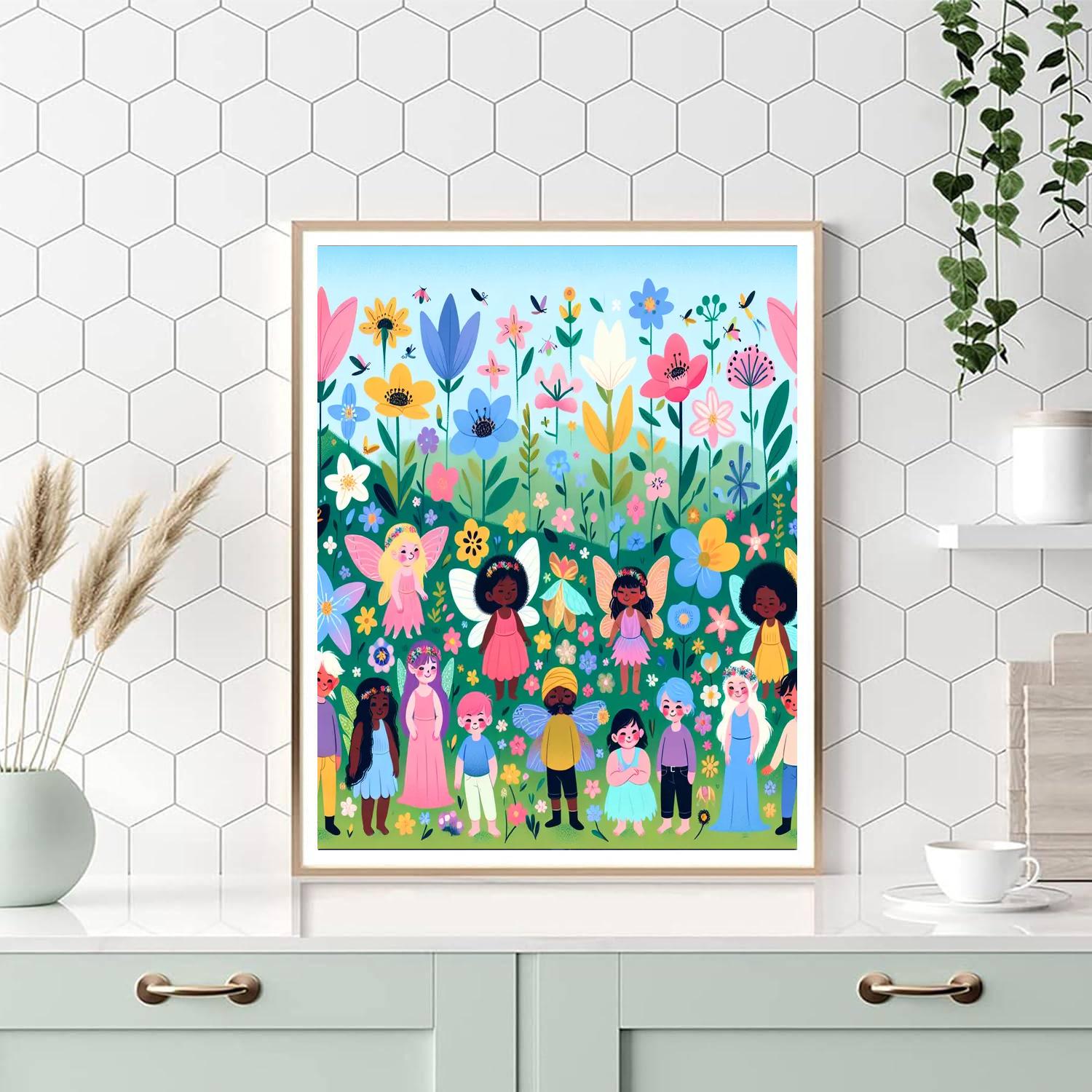 Enchanted Flower Fairyland Painting By Numbers Kit