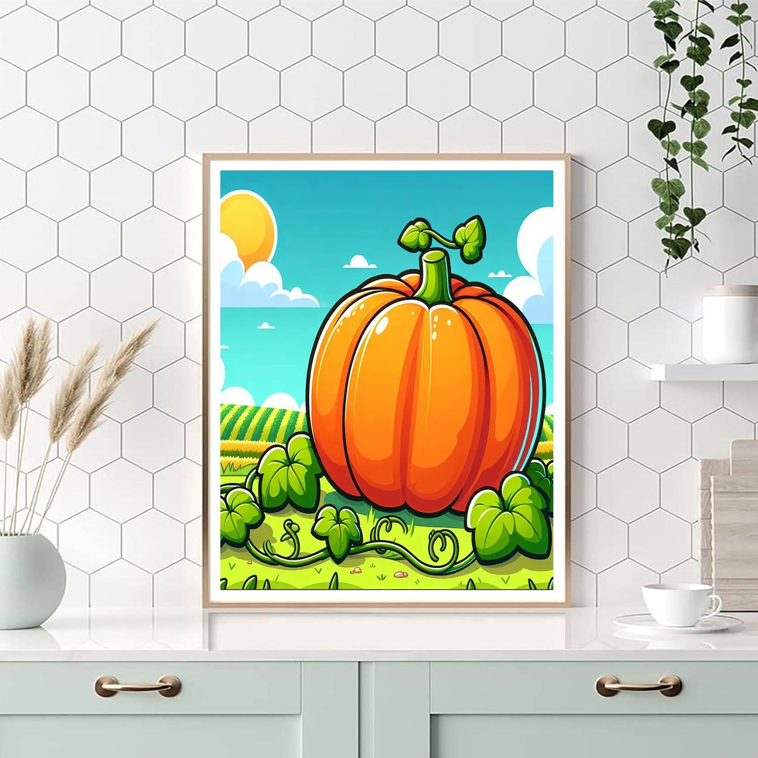 Gigantic Pumpkin Painting By Numbers Kit