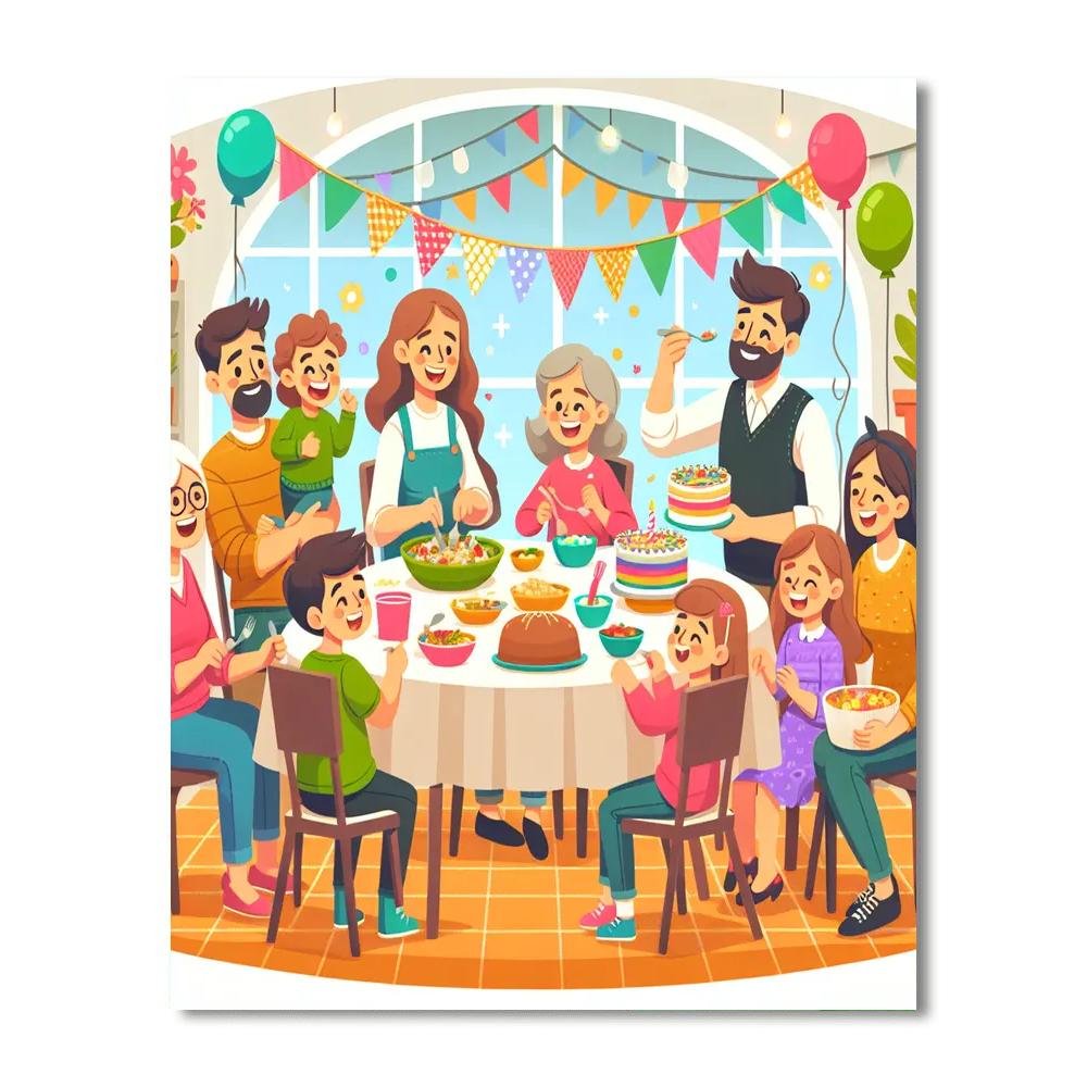 Festive Family Gatherings Paint By Numbers