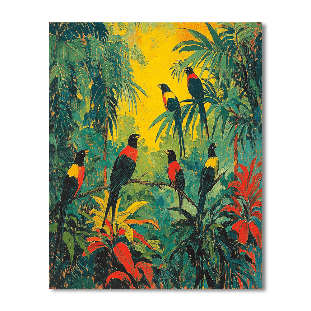 Paul Gauguin Inspired Exotic Bird Paradise  Paint By Numbers