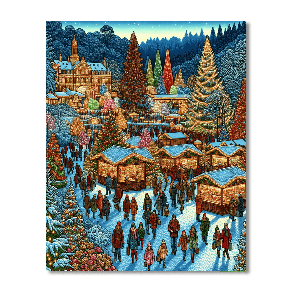 Tivoli Gardens Christmas - Denmark Number Painting