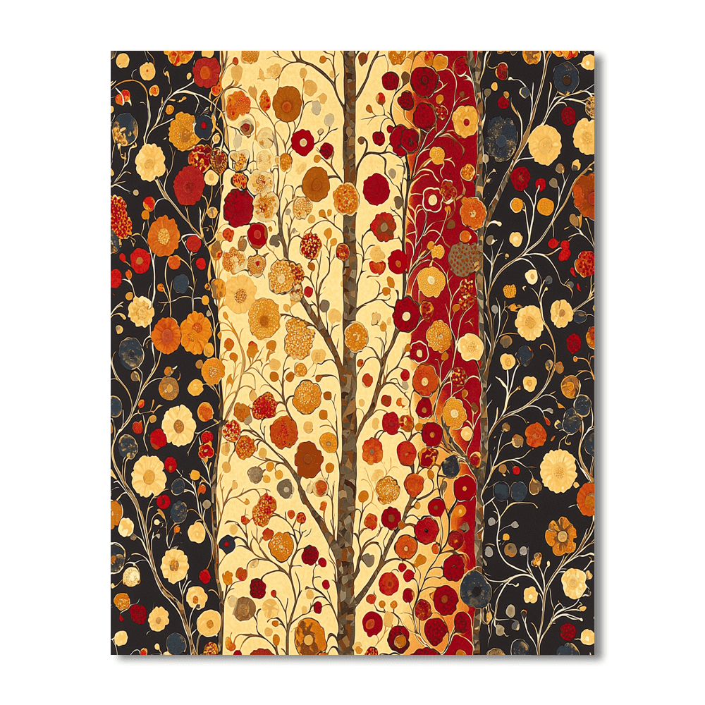 Klimt Inspired Seasonal Patterns  DIY Paint By Numbers