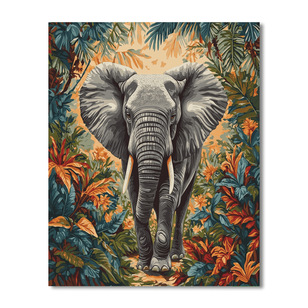 Henri Rousseau Inspired The Majestic Elephant  DIY Paint By Numbers