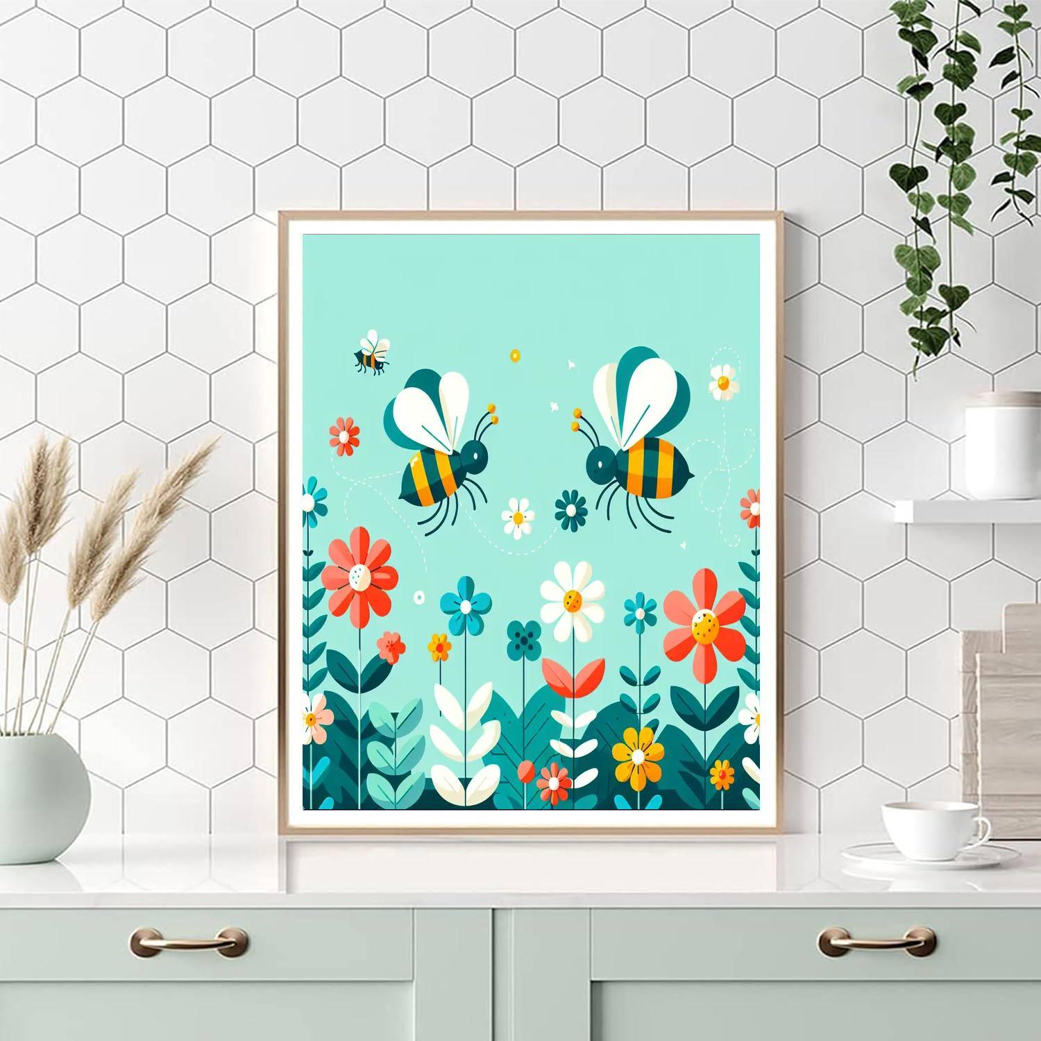 Friendly Bees DIY Paint By Numbers