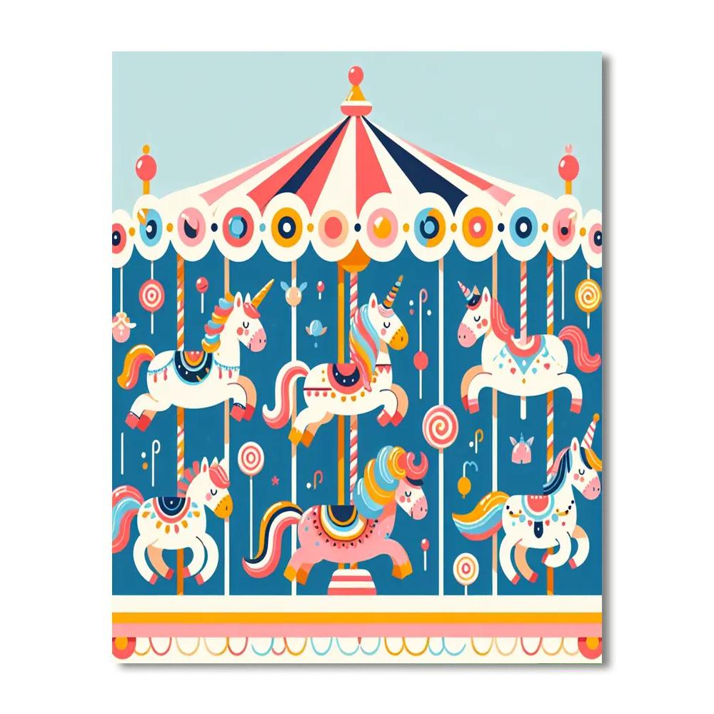 Creative Carousel Capers Paint By Numbers Art
