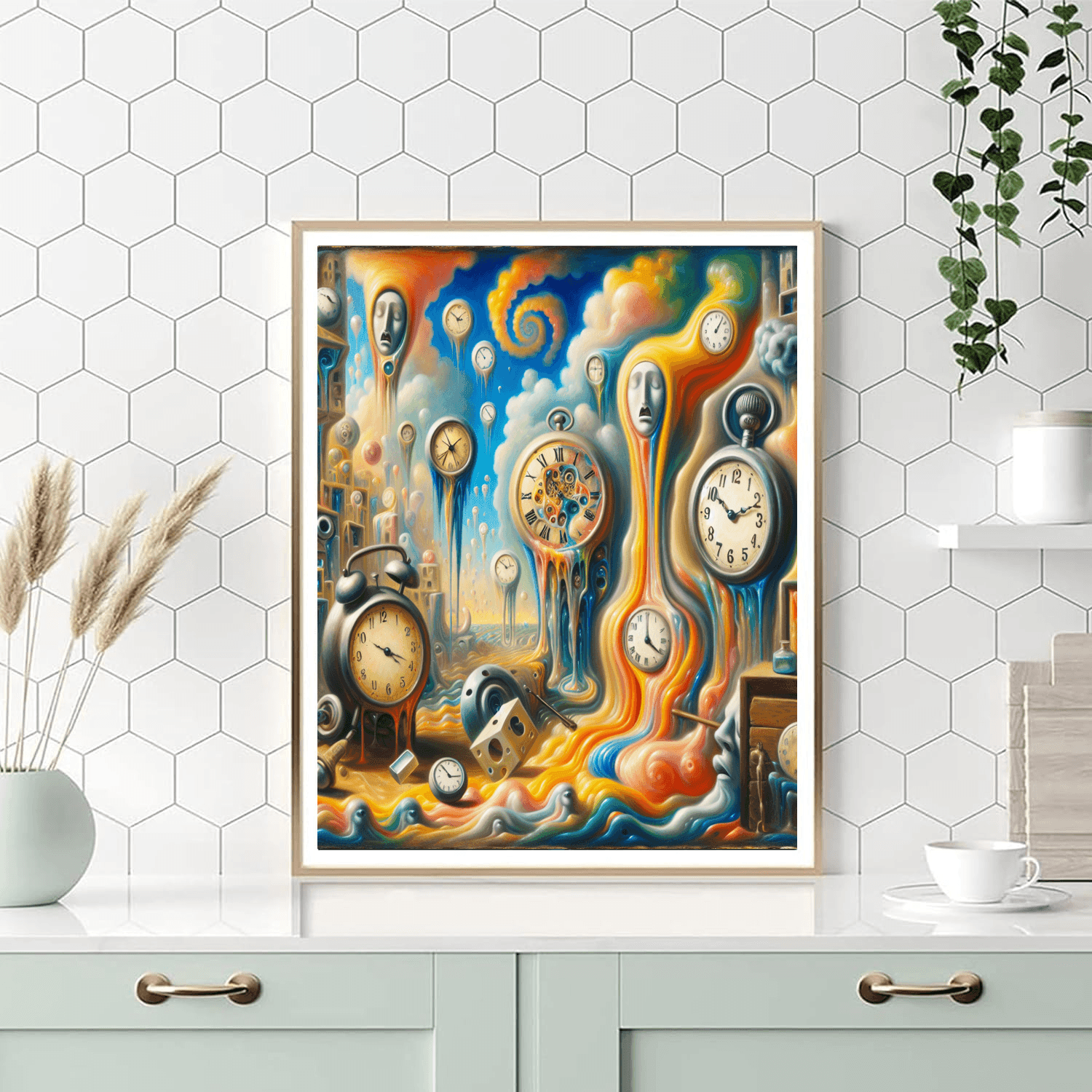 Surreal Dali Inspired Dreamscape Number Painting