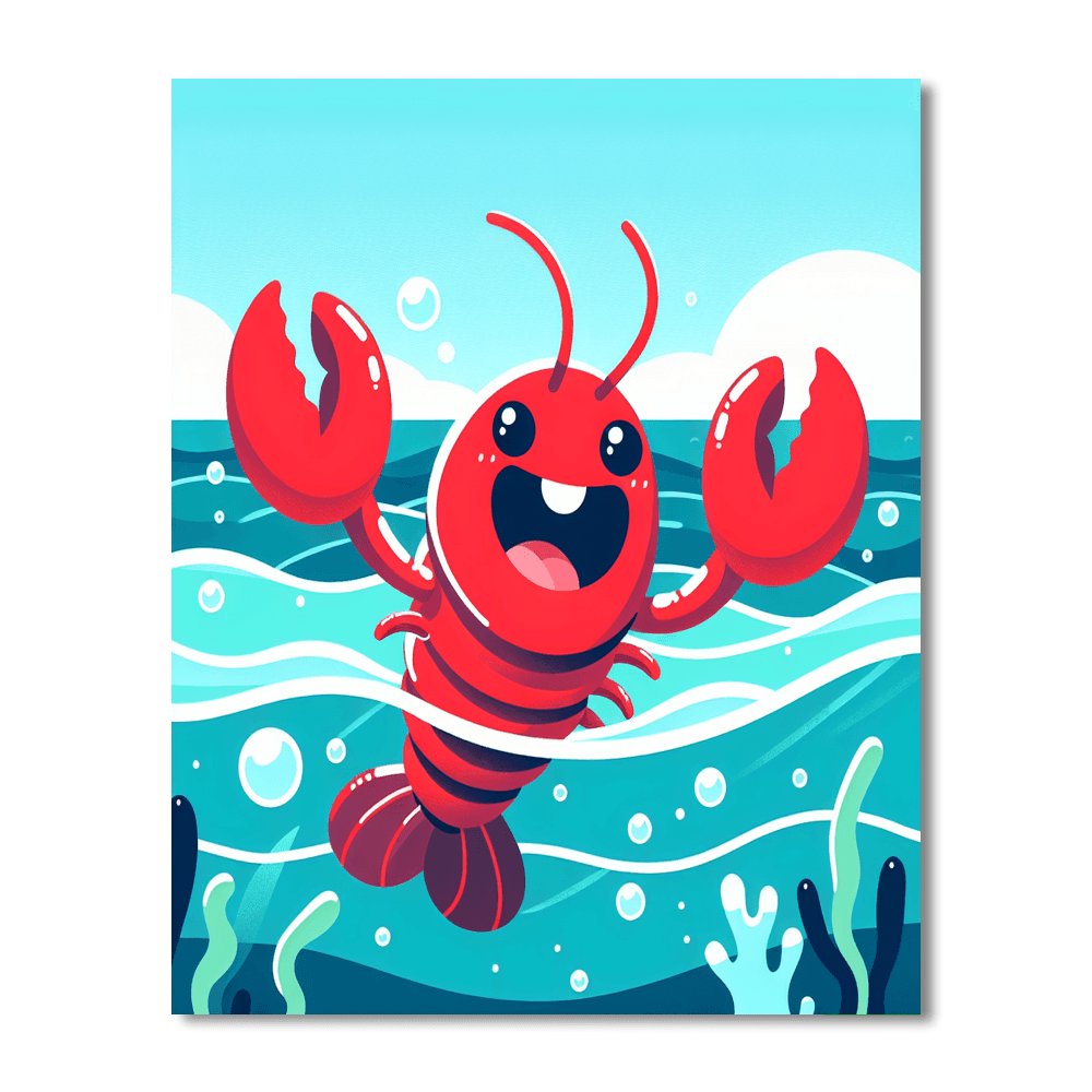 Lively Lobster Lagoon Painting By Numbers Kit