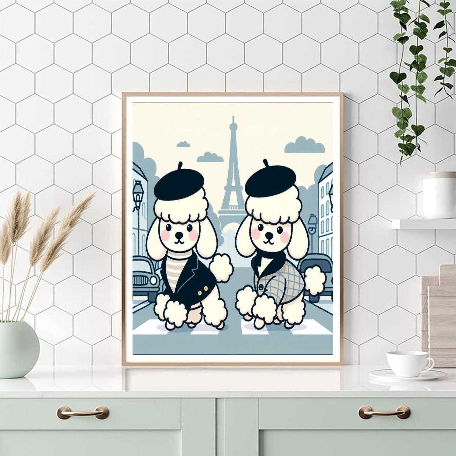 Petite Parisian Poodles Paint By Color