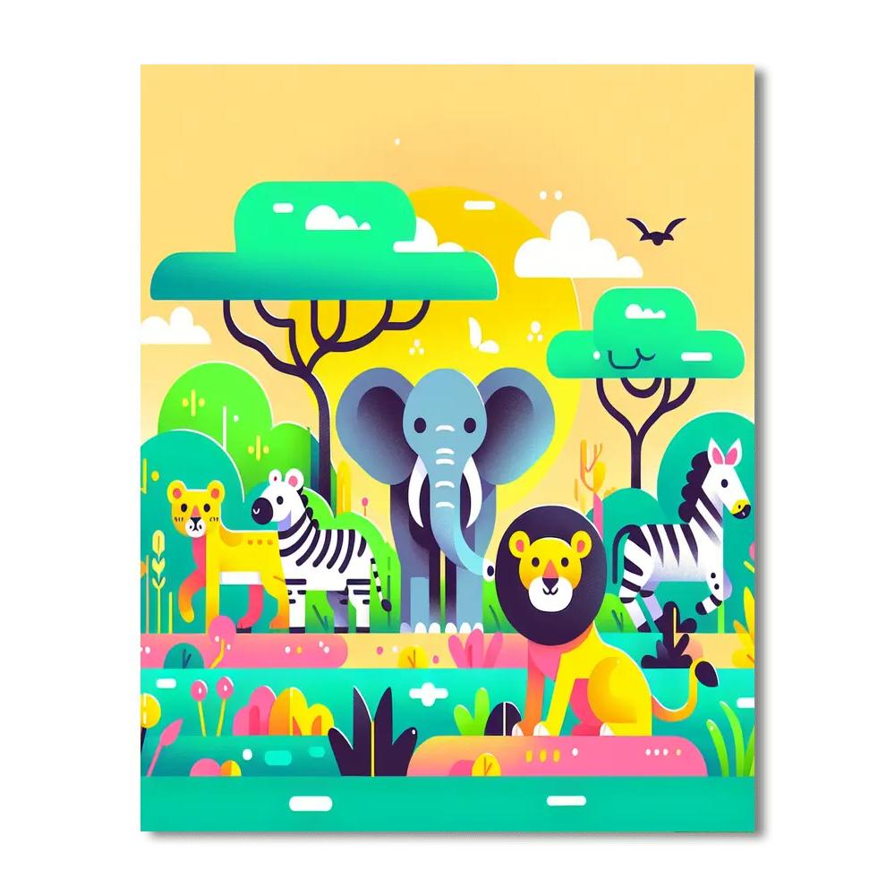 Safari Animal Discovery Paint By Numbers