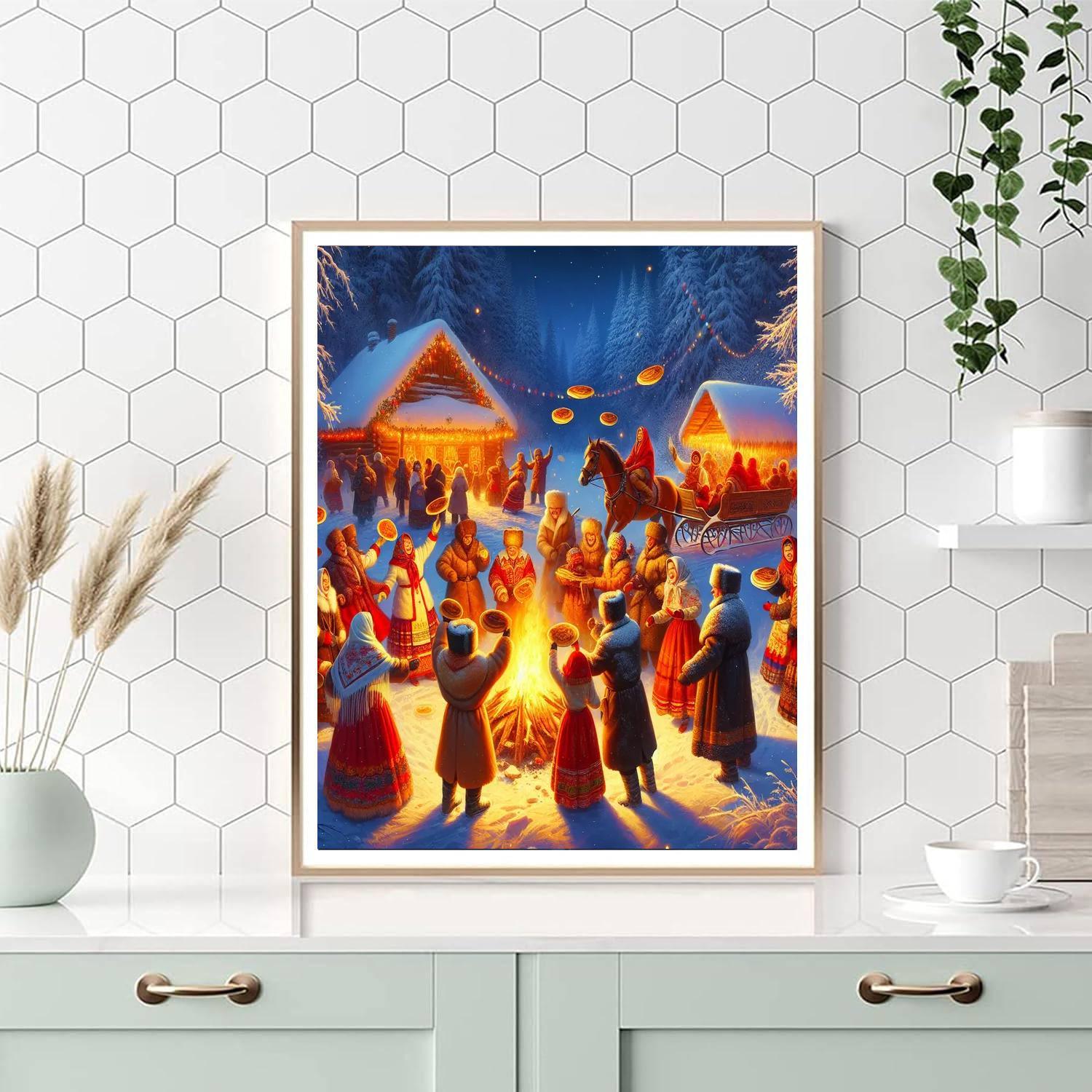 Maslenitsa Pancake Festival - Russia Paint By Numbers Art